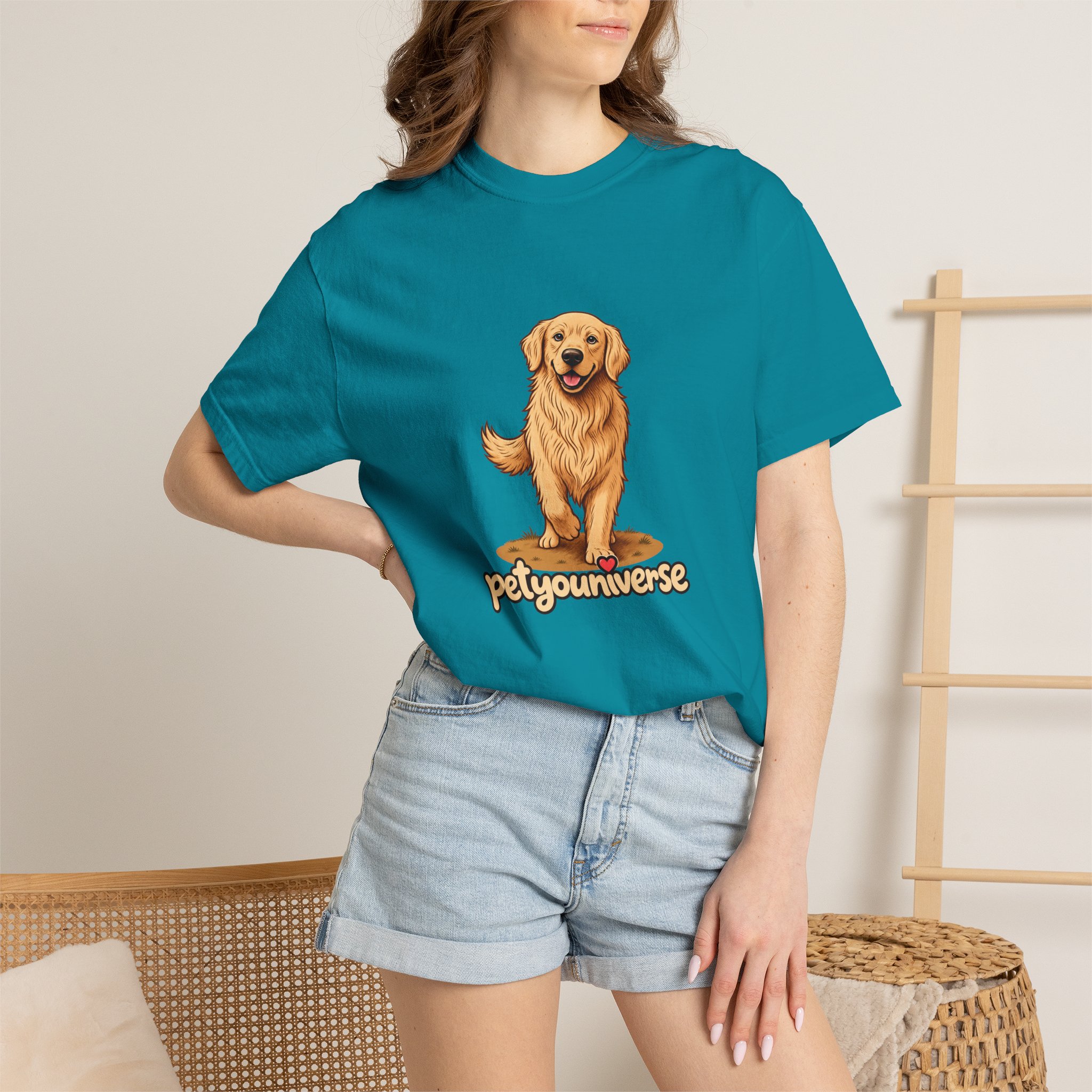 Golden Retriever Graphic T-Shirt — "PetYoUniverse" Cute Dog Tee - Image 74