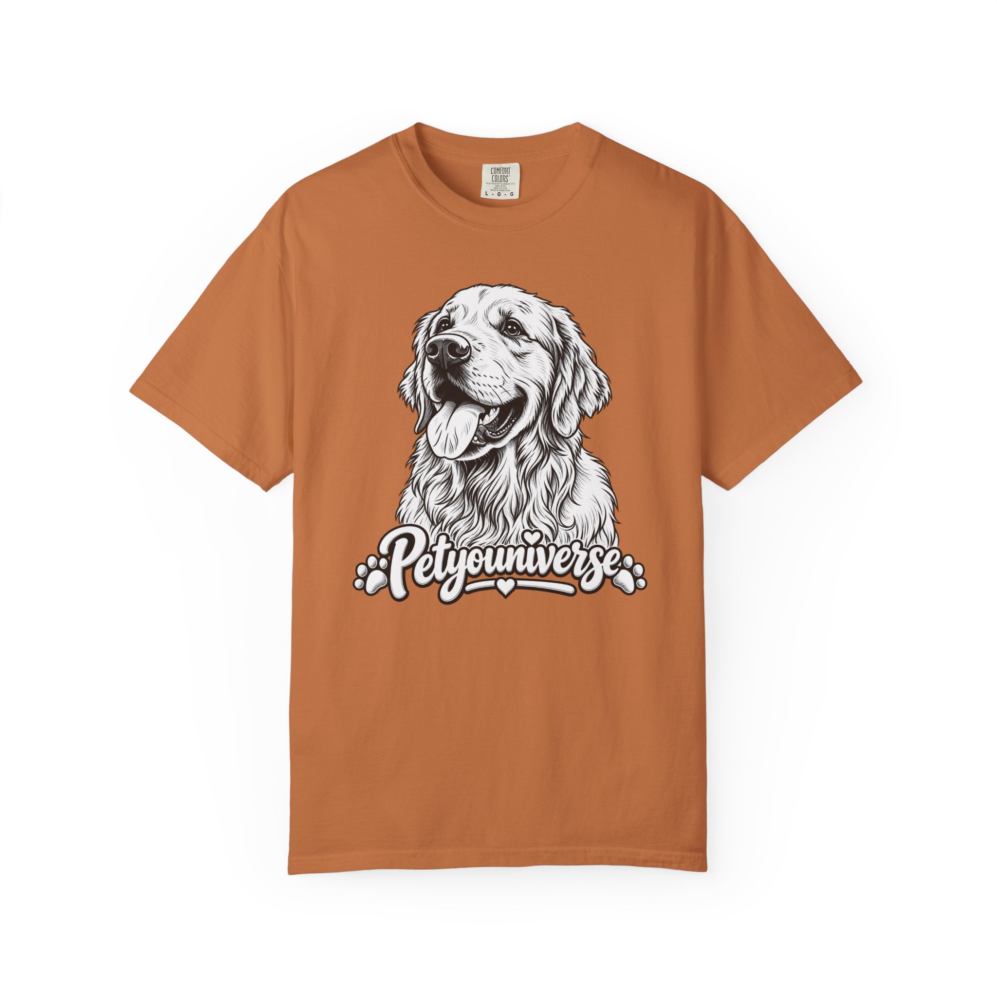 PetYoUniverse Golden Retriever Graphic T-Shirt — Cute Dog Portrait Tee - Image 10