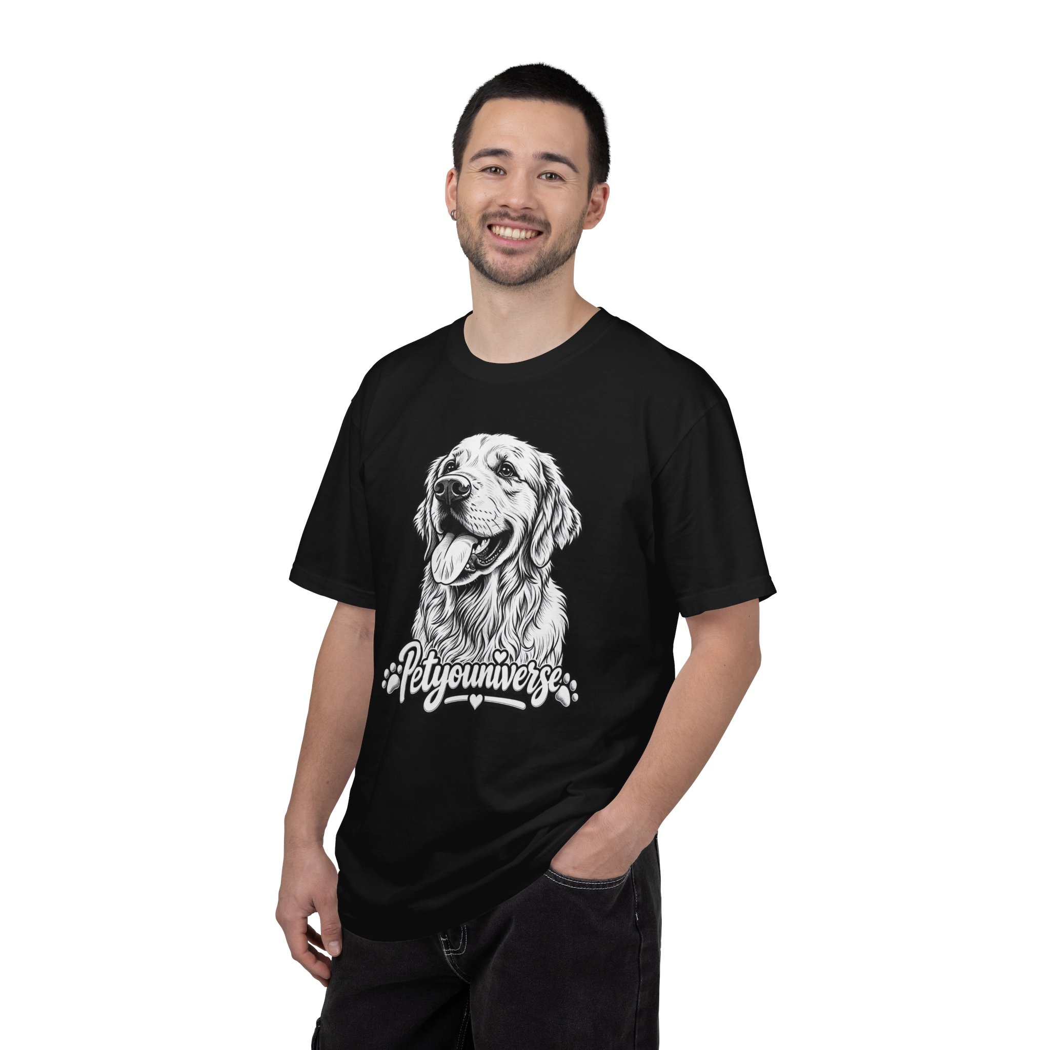 PetYoUniverse Golden Retriever Graphic T-Shirt — Cute Dog Portrait Tee - Image 85