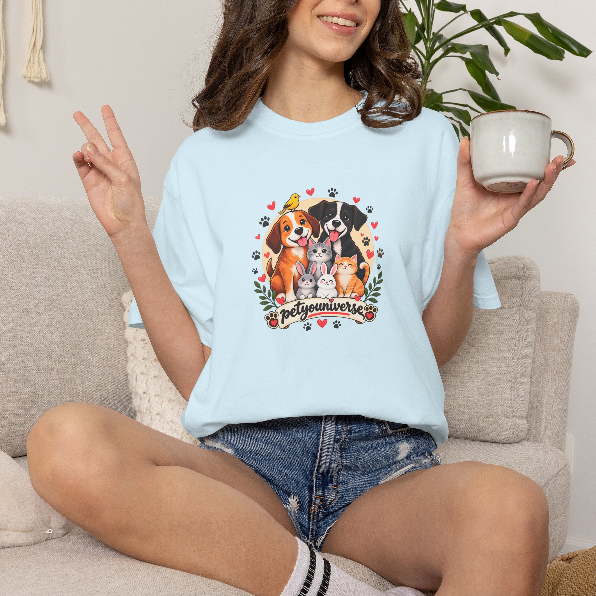 Dog Mom & Dad T-Shirt — 'Pet Parents' Cute Puppy Portrait Tee - Image 84