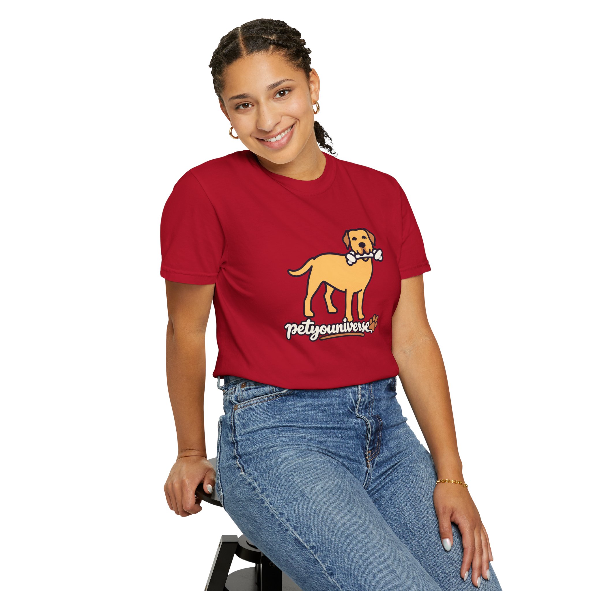 Dog Bone Graphic T-Shirt — "PetYoUniverse" Puppy Tee - Image 132