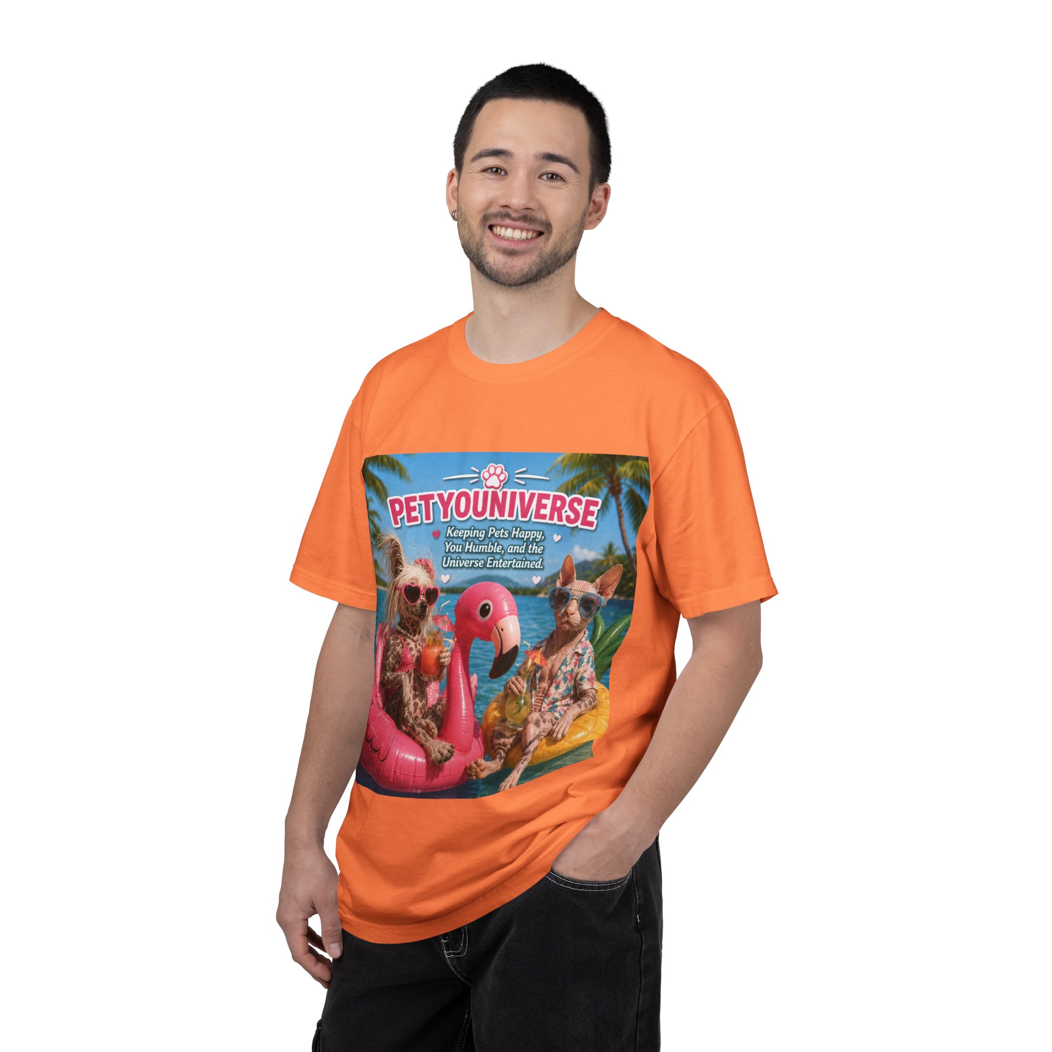 T-Shirt — "Petyouniverse" Summer Dog Vacation Graphic Tee - Image 3