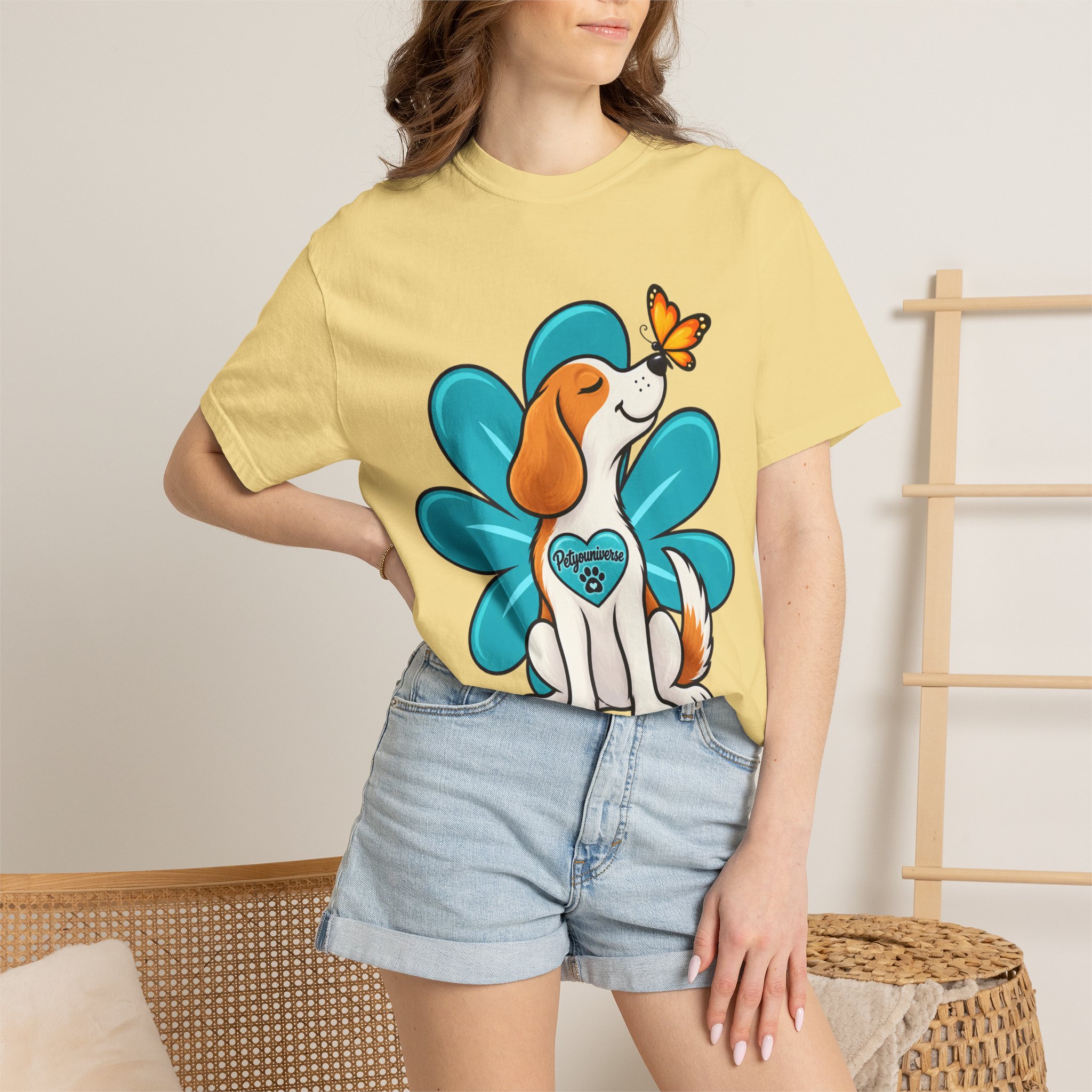 Beagle & Butterfly Graphic T-Shirt - Image 65