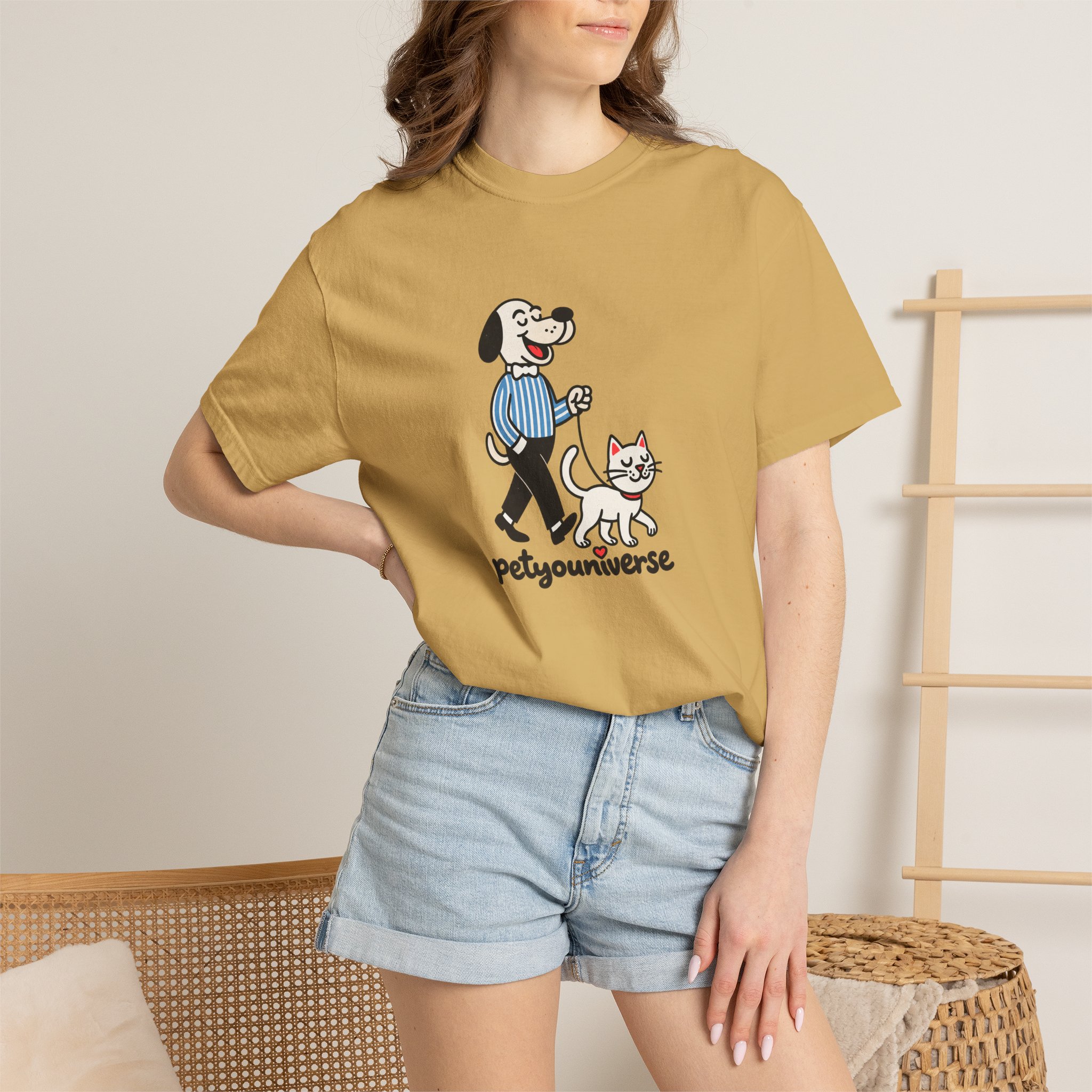 PetYouniverse Walking Dog & Cat Tee — Cute Retro Pet Graphic T-Shirt - Image 20
