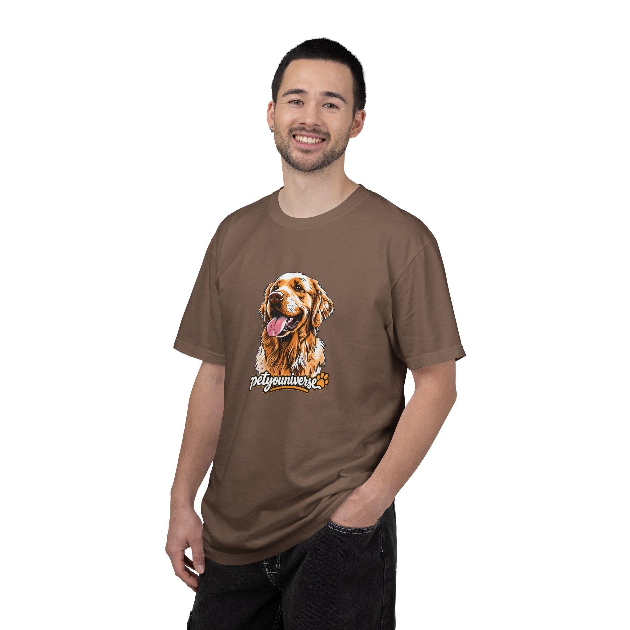 Dog Lover T-Shirt — Golden Retriever Portrait "PetYoUniverse" Graphic - Image 49