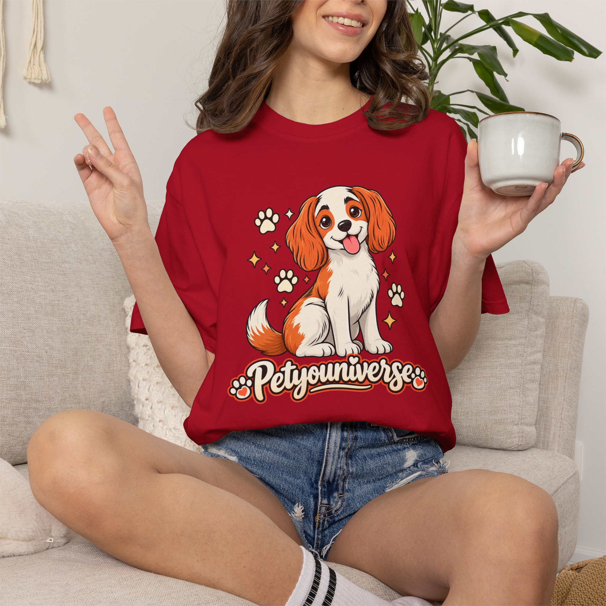 Cavalier King Charles Dog T-Shirt — "PetYoUniverse" Cute Puppy Graphic Tee - Image 129