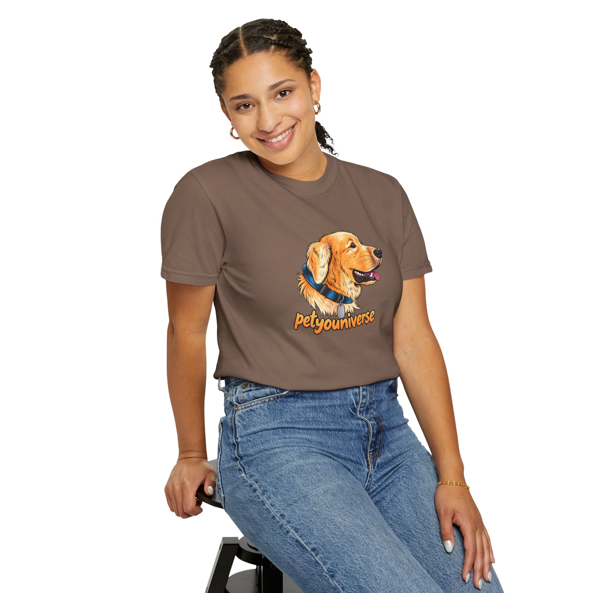 Golden Retriever Portrait T-Shirt – PetYoUniverse Graphic Tee - Image 33