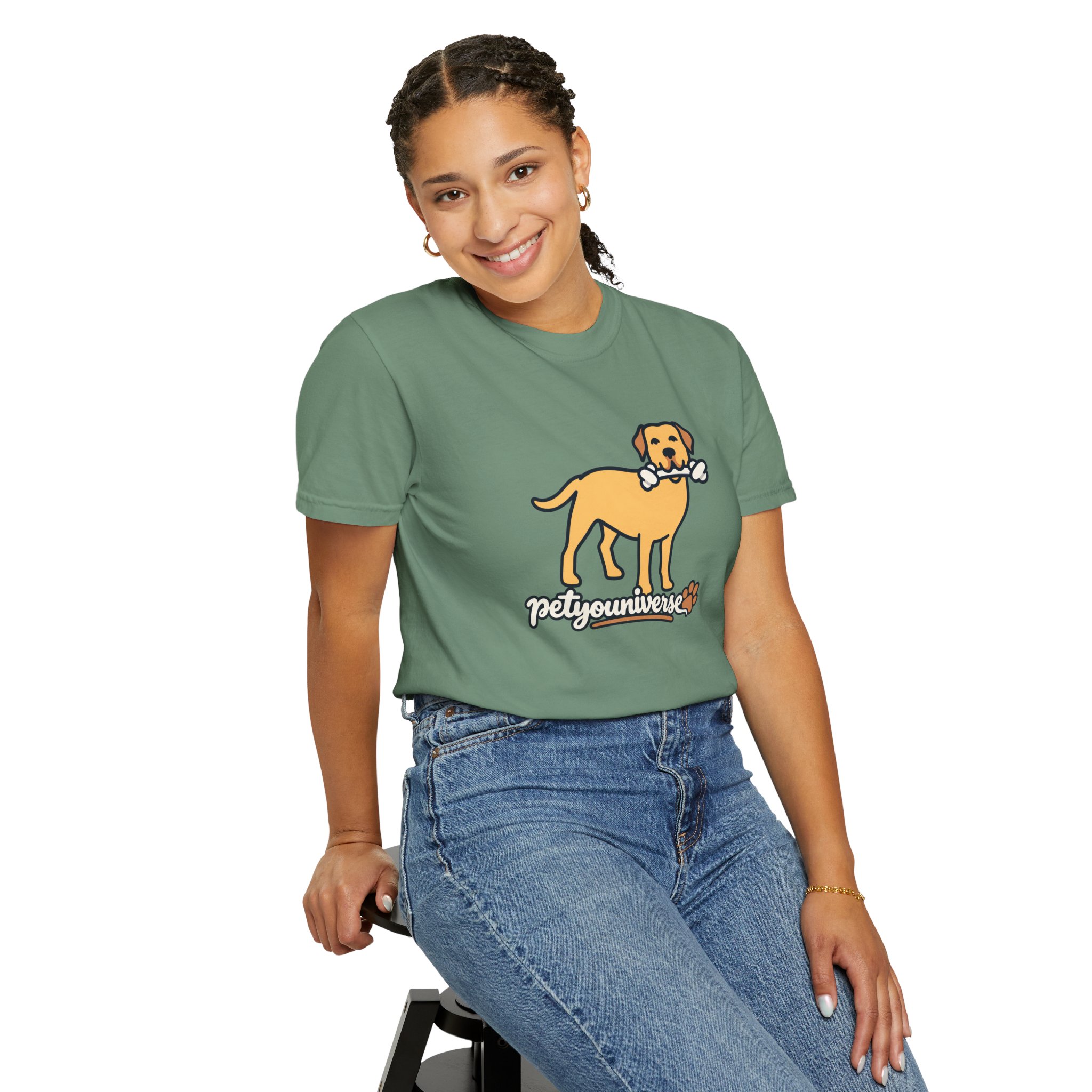 Dog Bone Graphic T-Shirt — "PetYoUniverse" Puppy Tee - Image 78