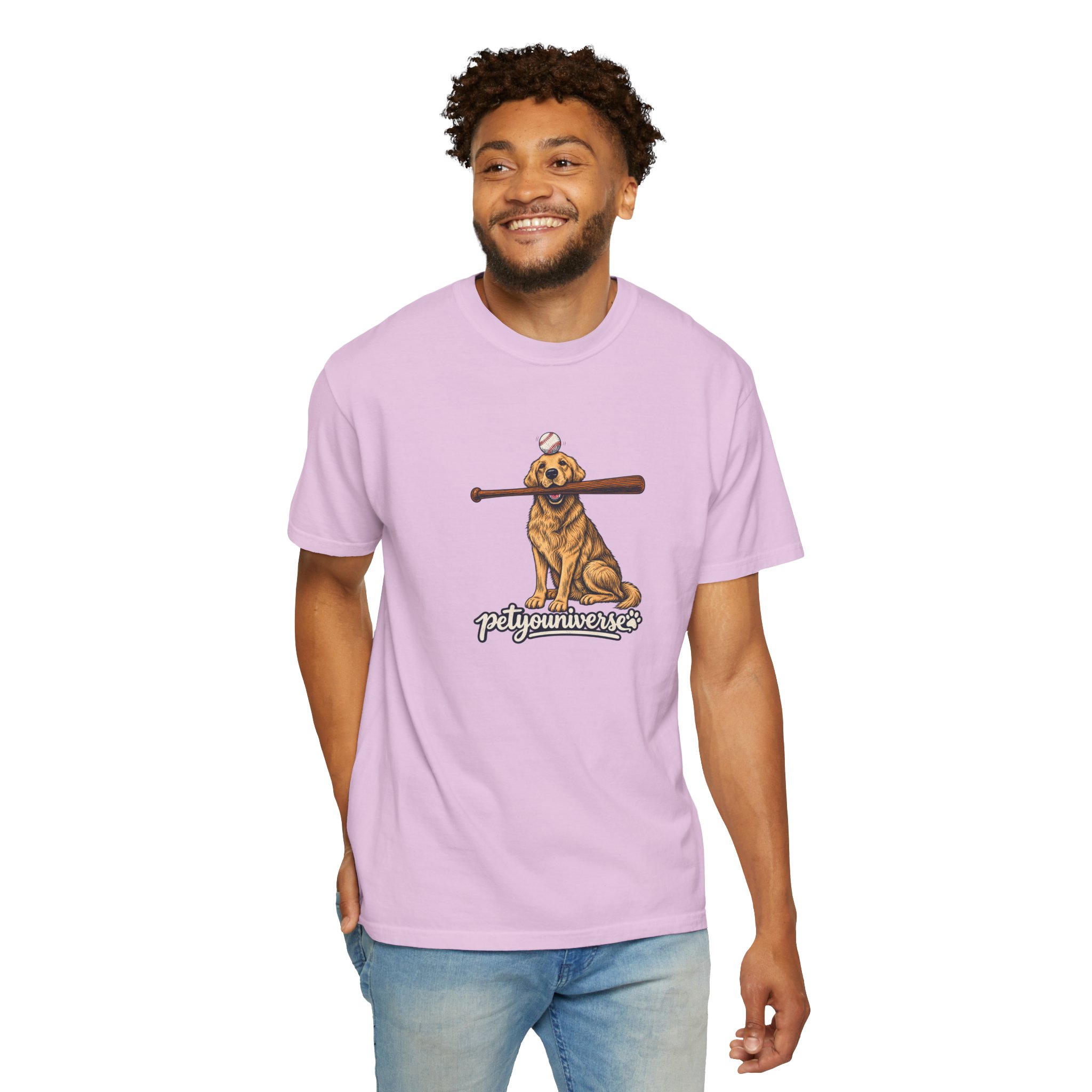 Golden Retriever Baseball Dog T-Shirt — “PetYoUniverse” Vintage Graphic Tee - Image 115
