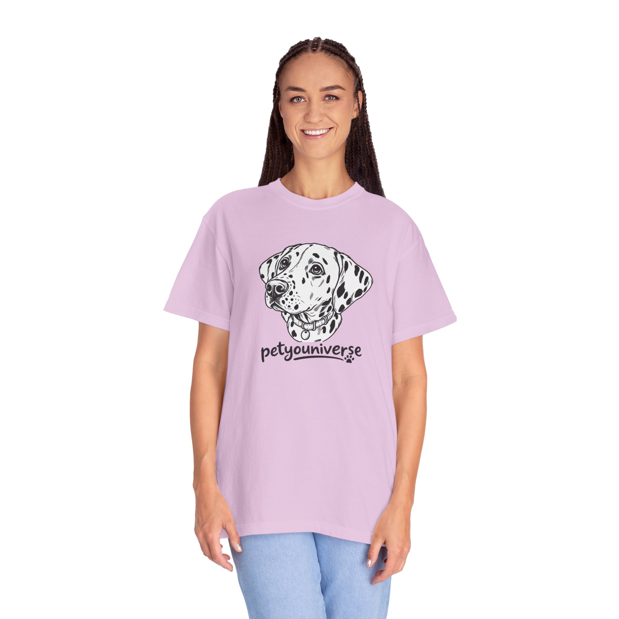 Dalmatian Portrait T-Shirt — "PetYoUniverse" Graphic Tee - Image 104