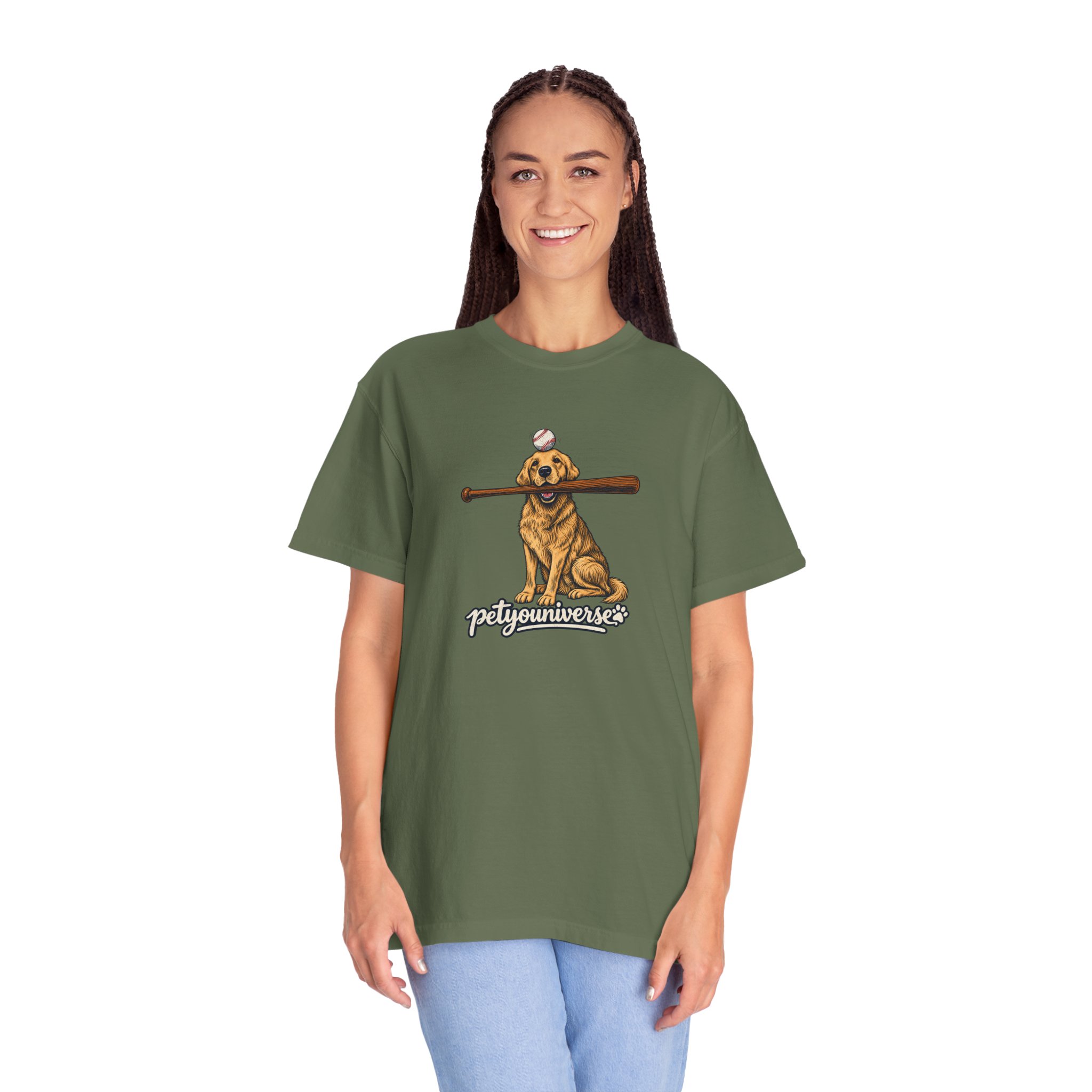 Golden Retriever Baseball Dog T-Shirt — “PetYoUniverse” Vintage Graphic Tee - Image 86