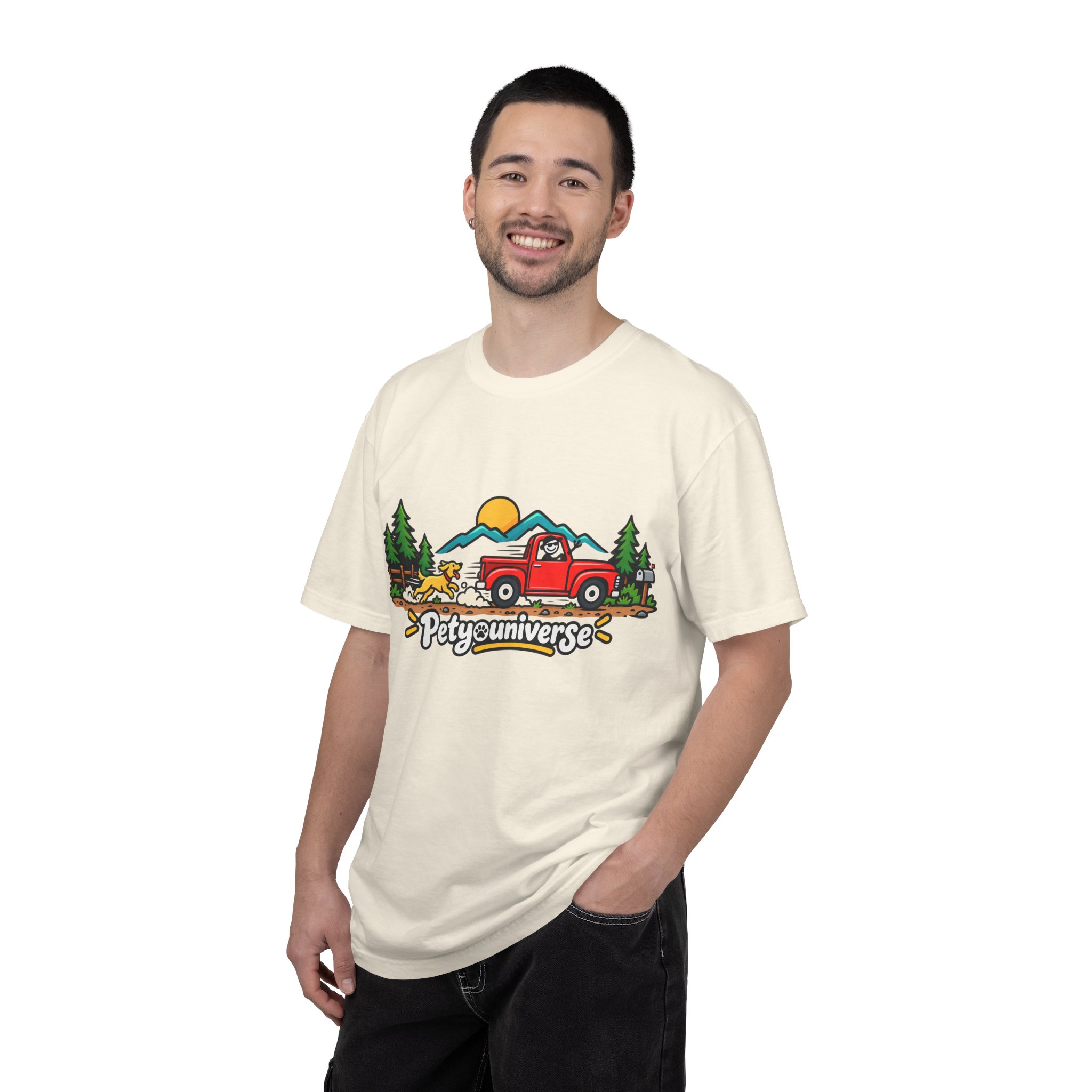 Petyuniverse Retro Truck & Dog Graphic T-Shirt - Image 4