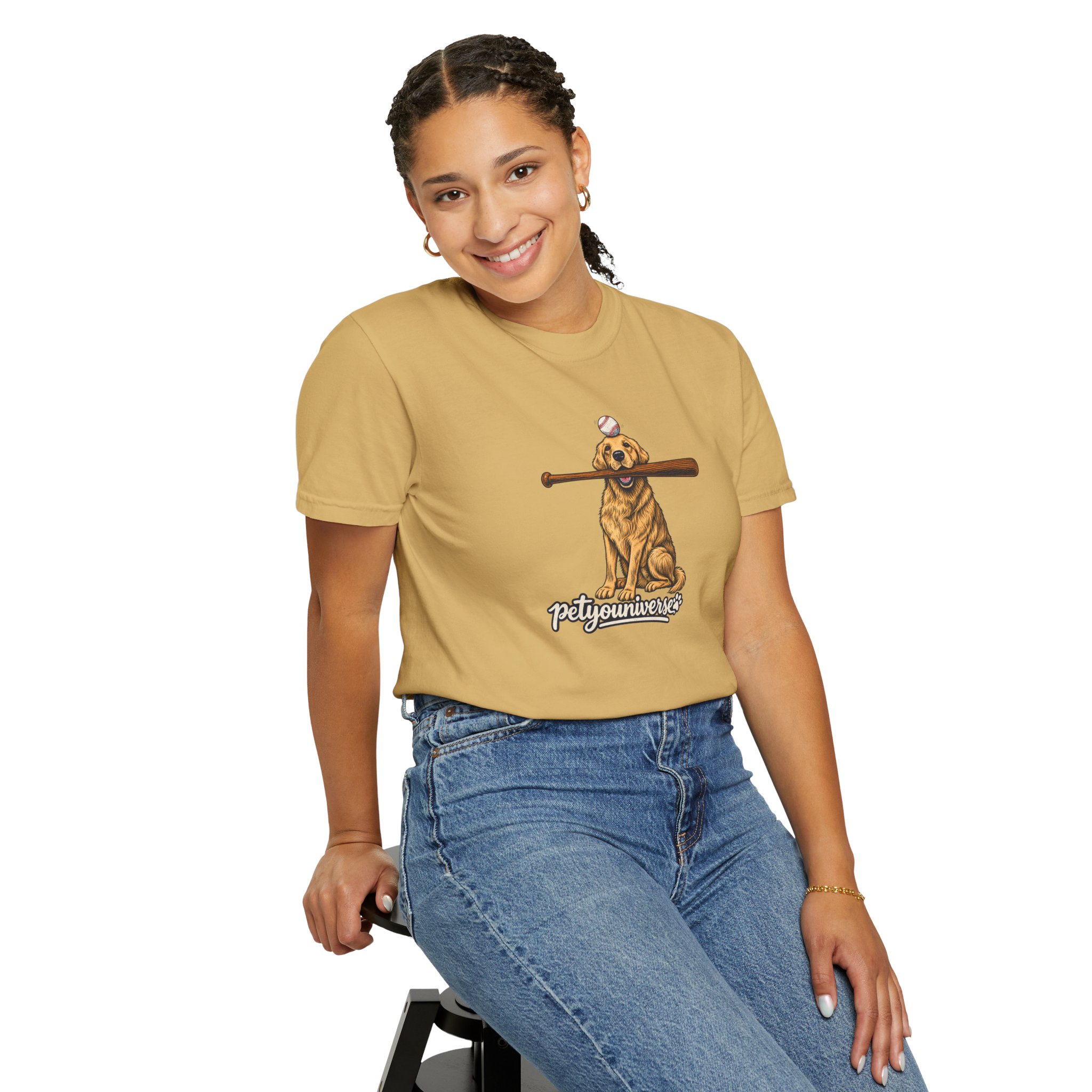 Golden Retriever Baseball Dog T-Shirt — “PetYoUniverse” Vintage Graphic Tee - Image 33