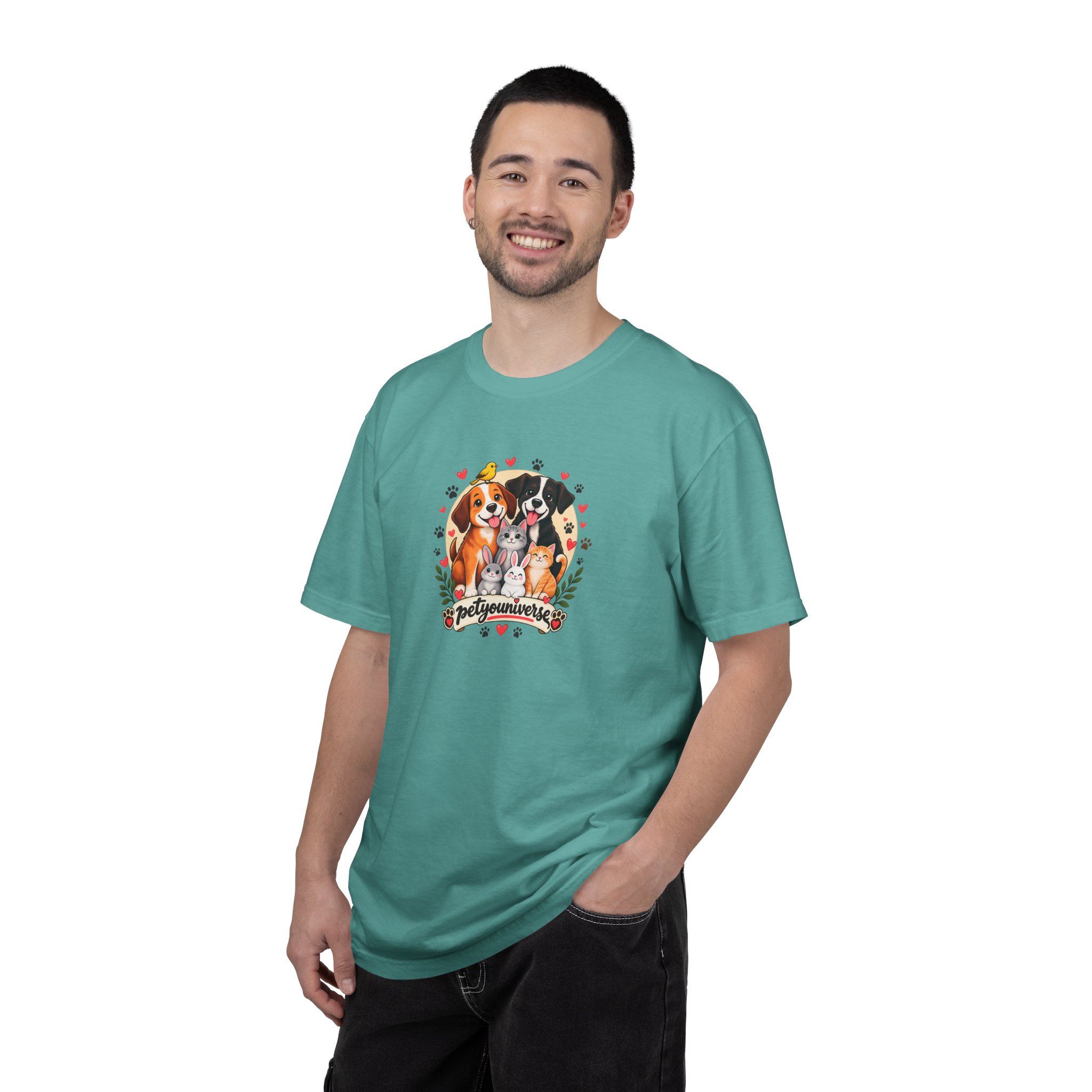 Dog Mom & Dad T-Shirt — 'Pet Parents' Cute Puppy Portrait Tee - Image 76