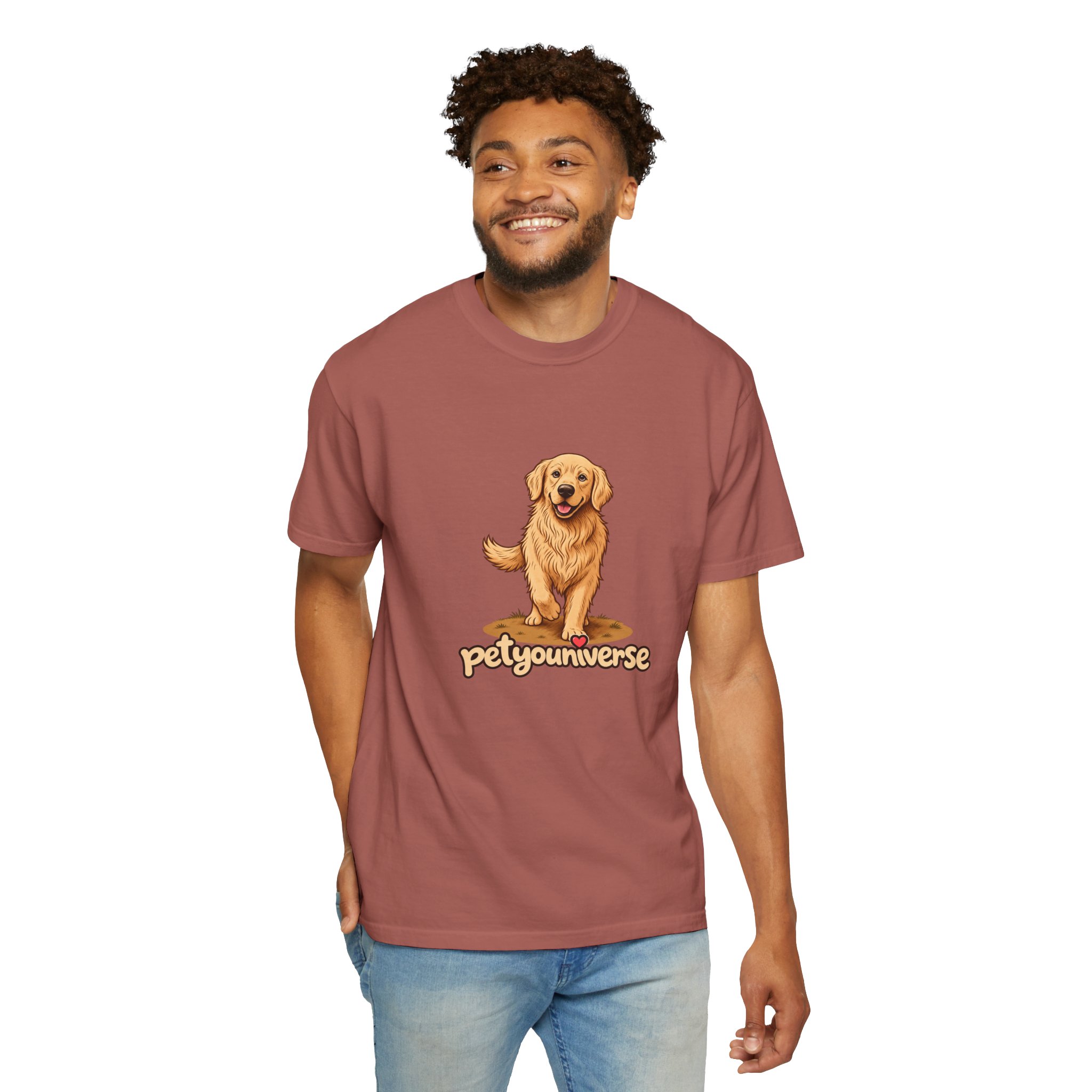 Golden Retriever Graphic T-Shirt — "PetYoUniverse" Cute Dog Tee - Image 133
