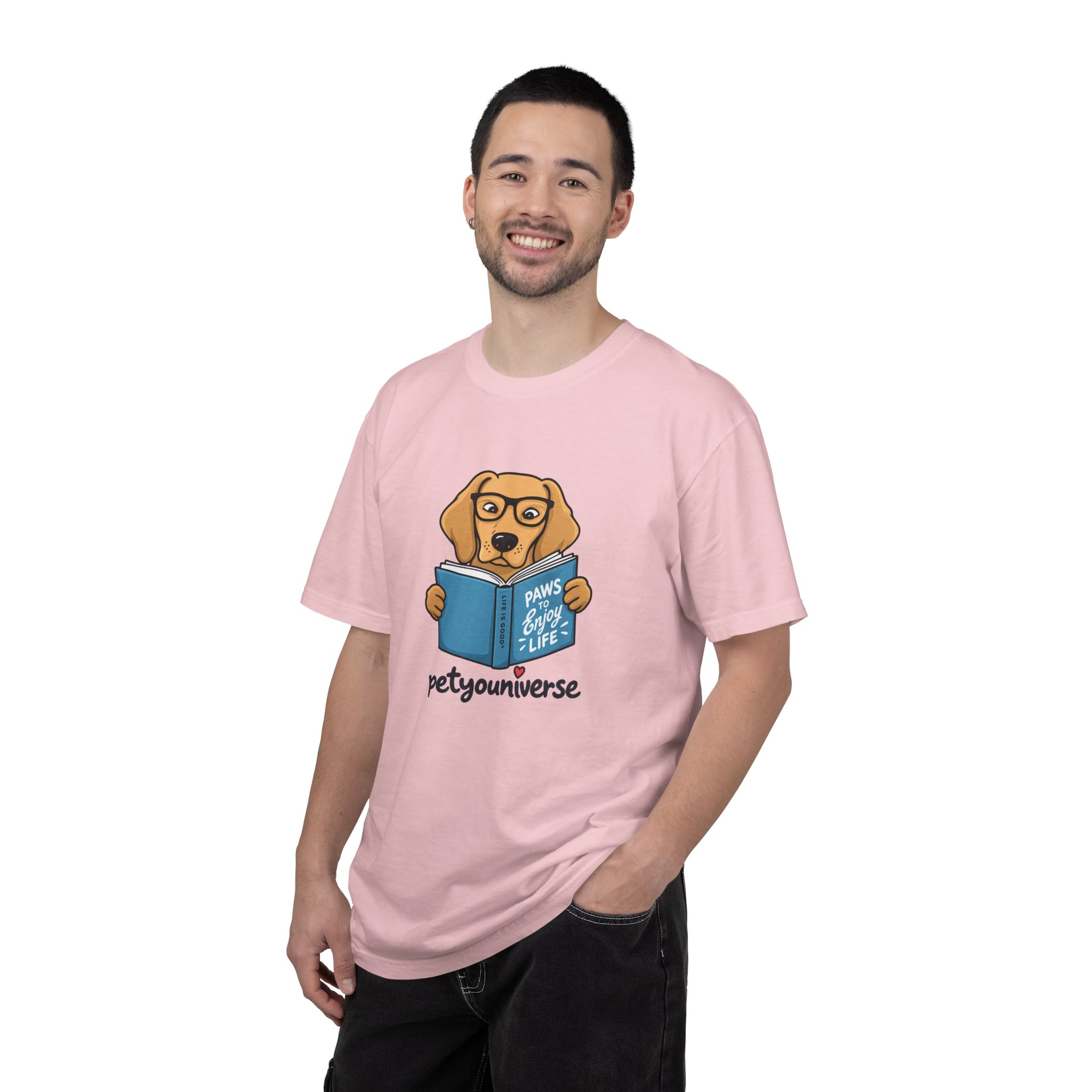 Dog Reading T-Shirt — "Paws & Books" Cute Booklover Pup Tee - Image 76