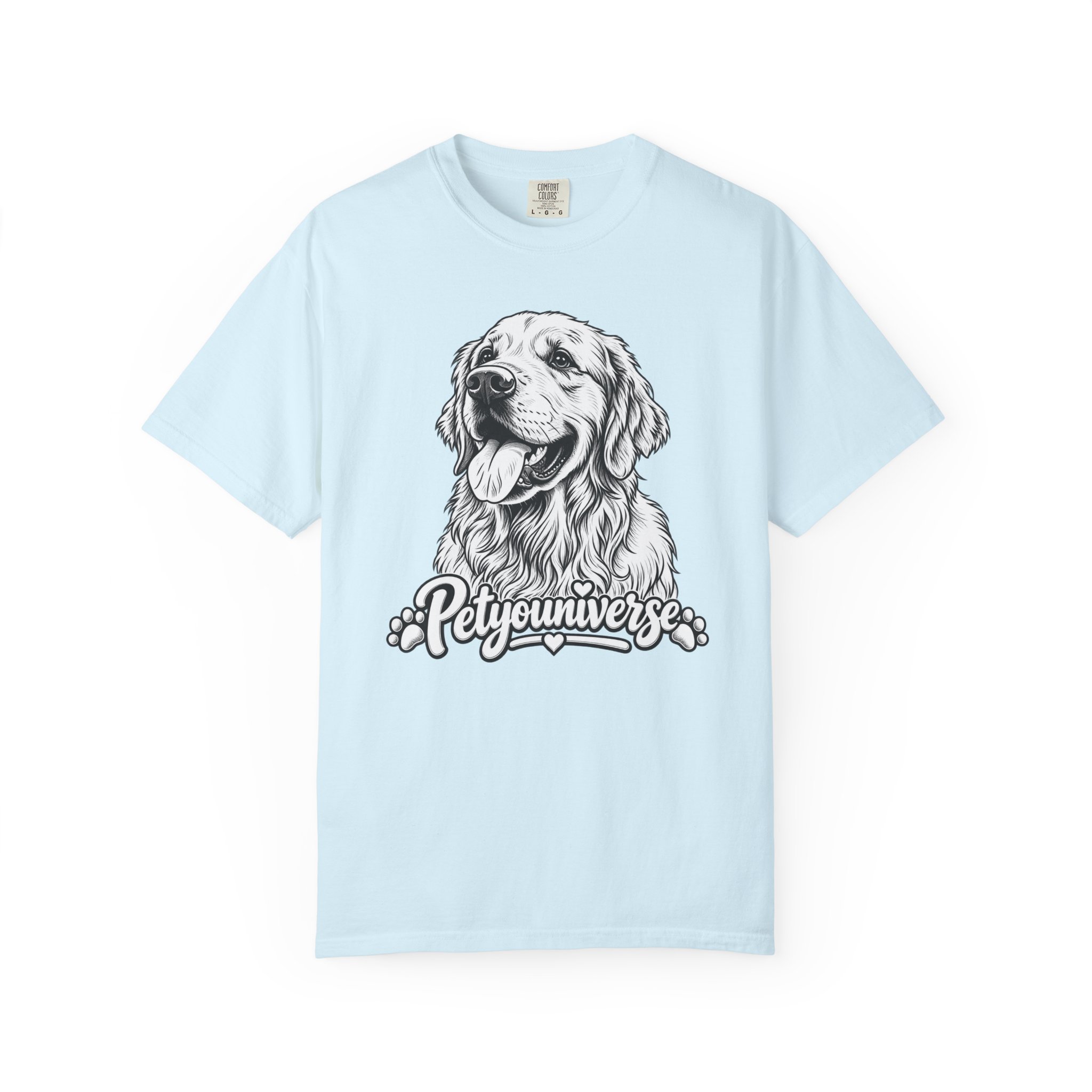 PetYoUniverse Golden Retriever Graphic T-Shirt — Cute Dog Portrait Tee - Image 73