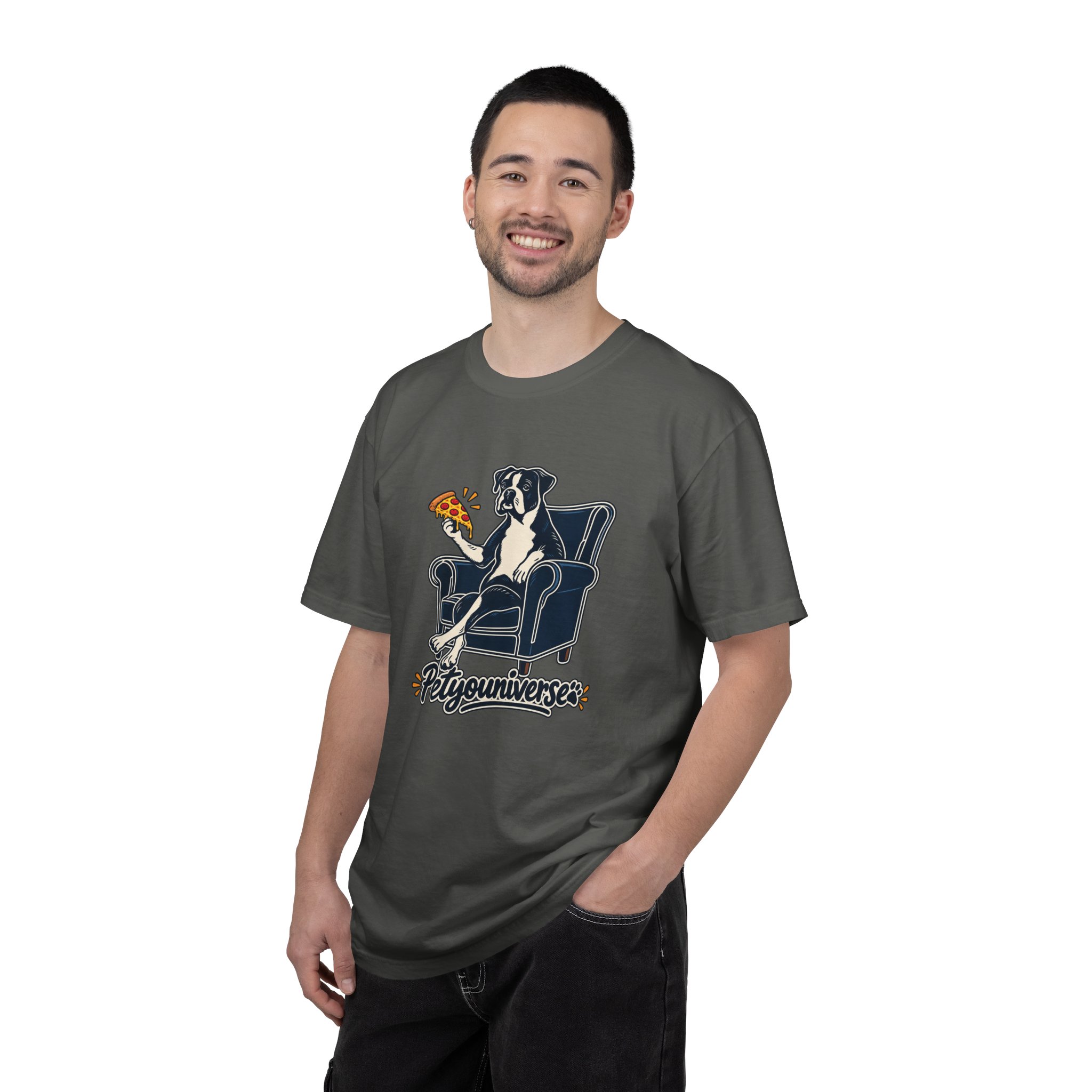 T-Shirt — PetYoUniverse Dog on Armchair with Pizza Graphic - Image 40