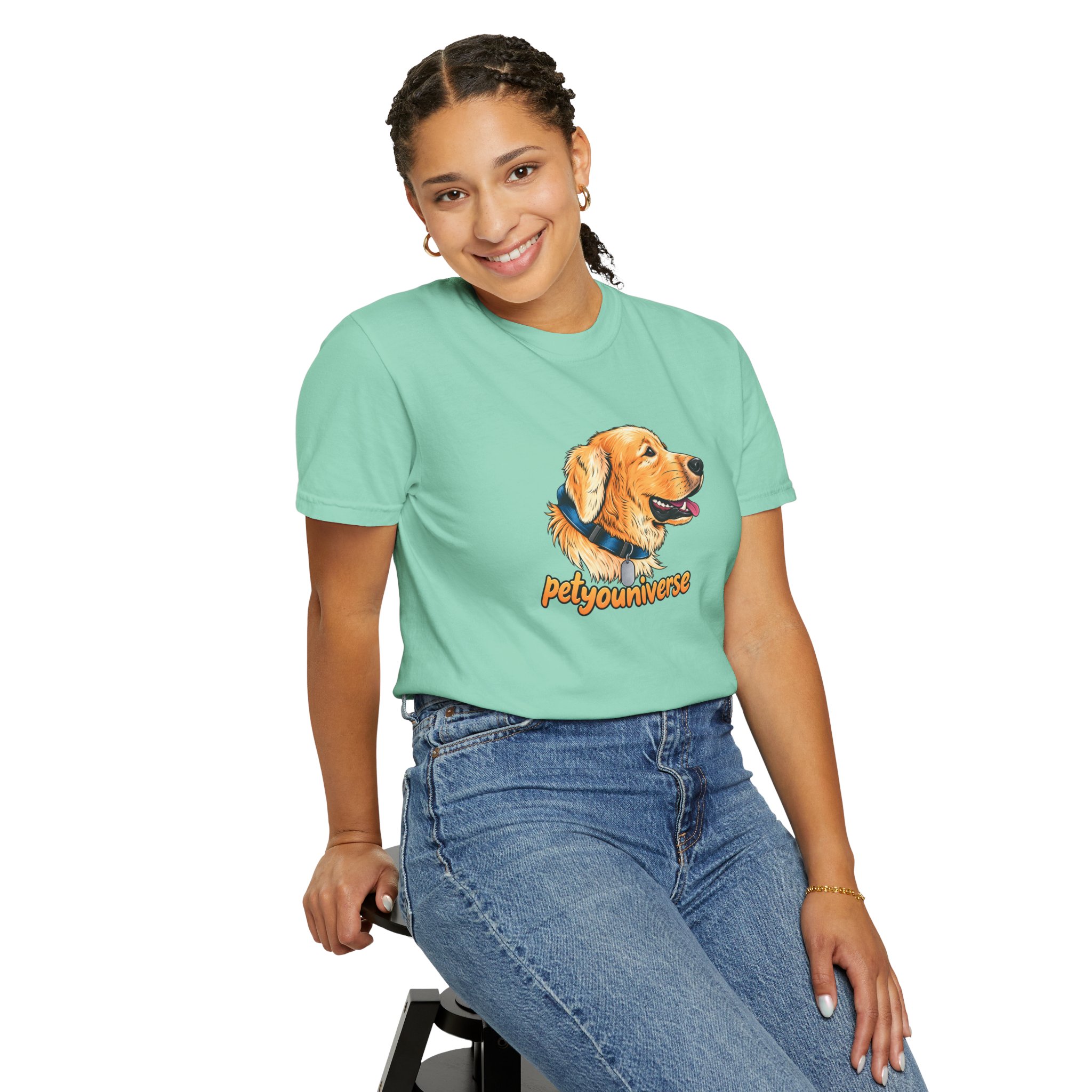 Golden Retriever Portrait T-Shirt – PetYoUniverse Graphic Tee - Image 60