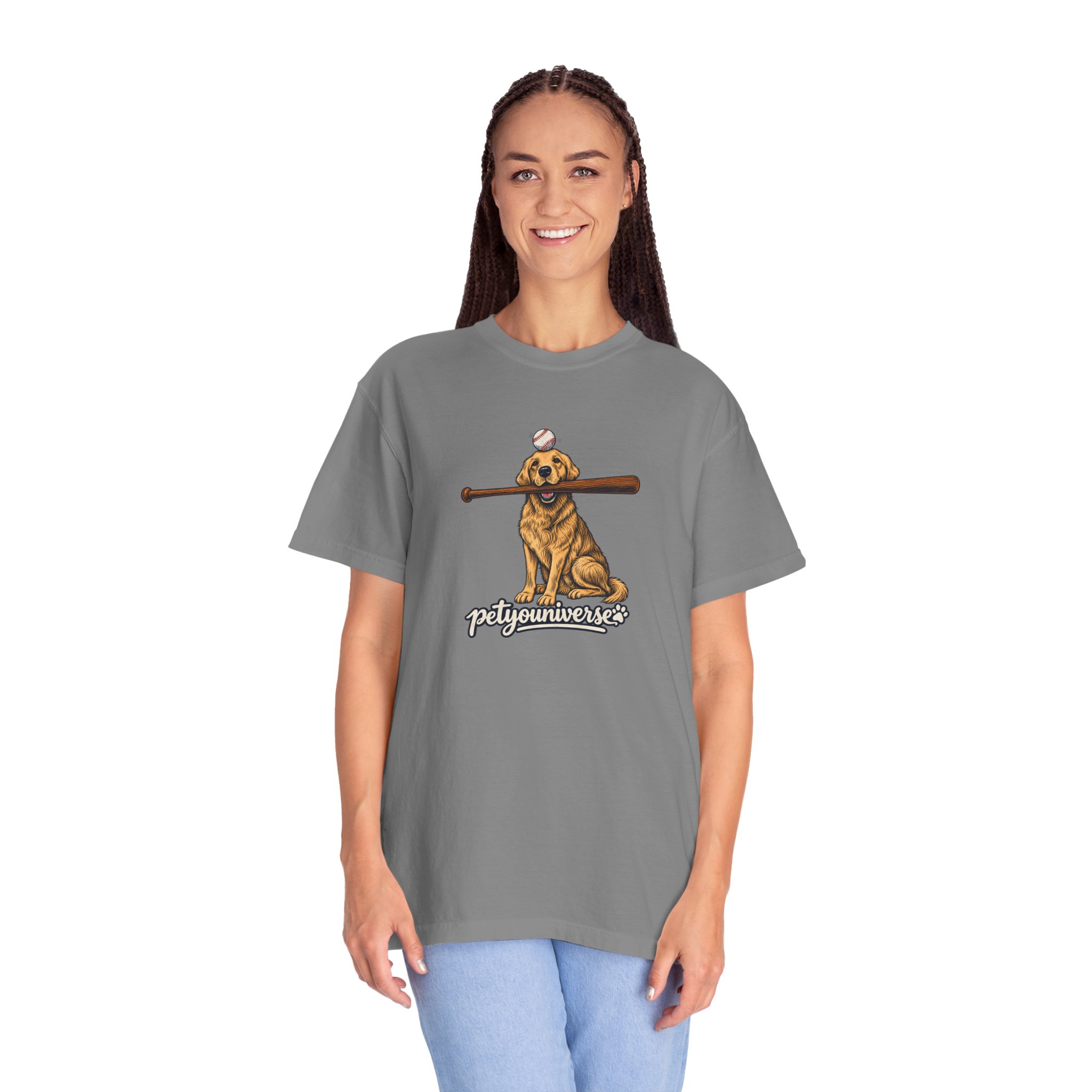 Golden Retriever Baseball Dog T-Shirt — “PetYoUniverse” Vintage Graphic Tee - Image 77