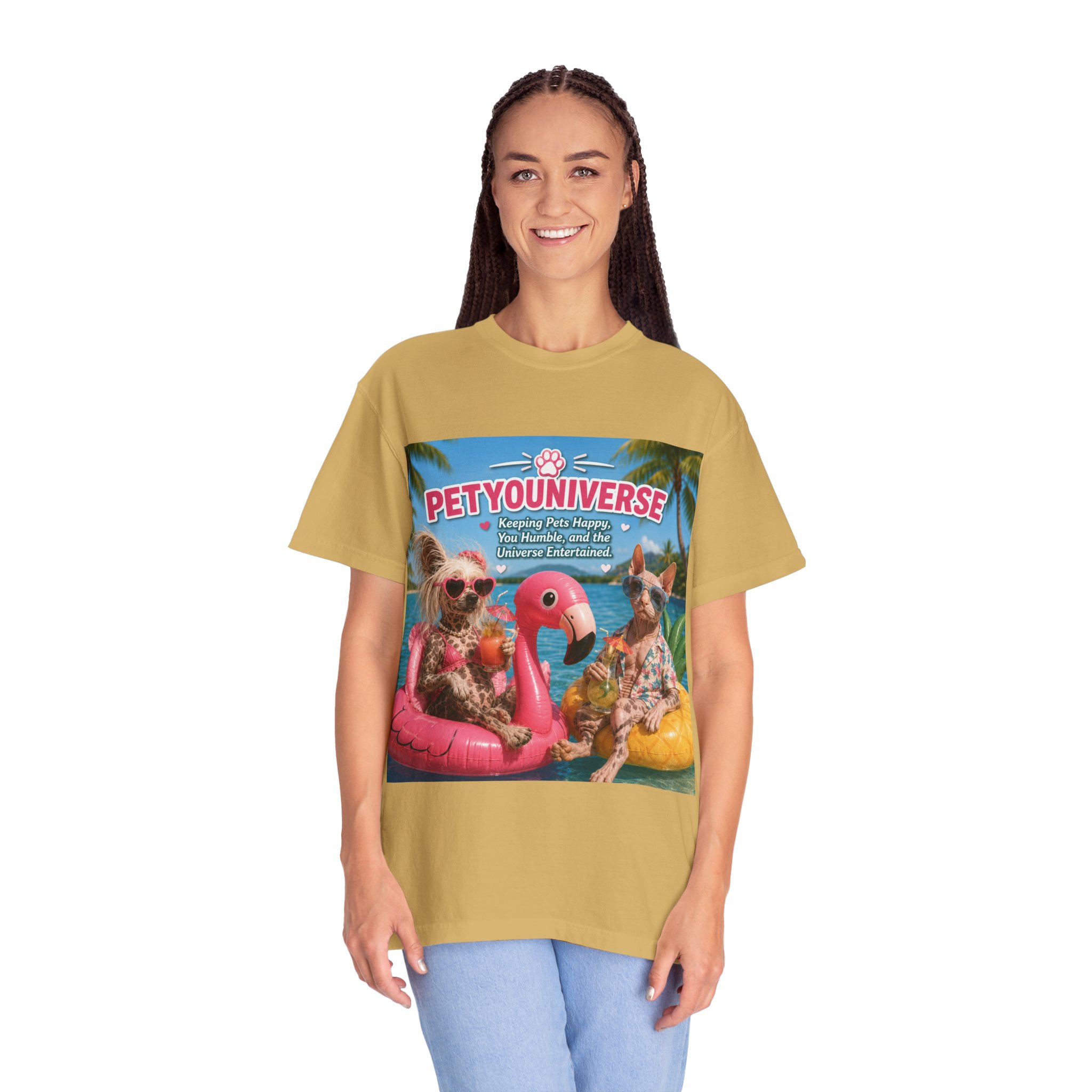 T-Shirt — "Petyouniverse" Summer Dog Vacation Graphic Tee - Image 40