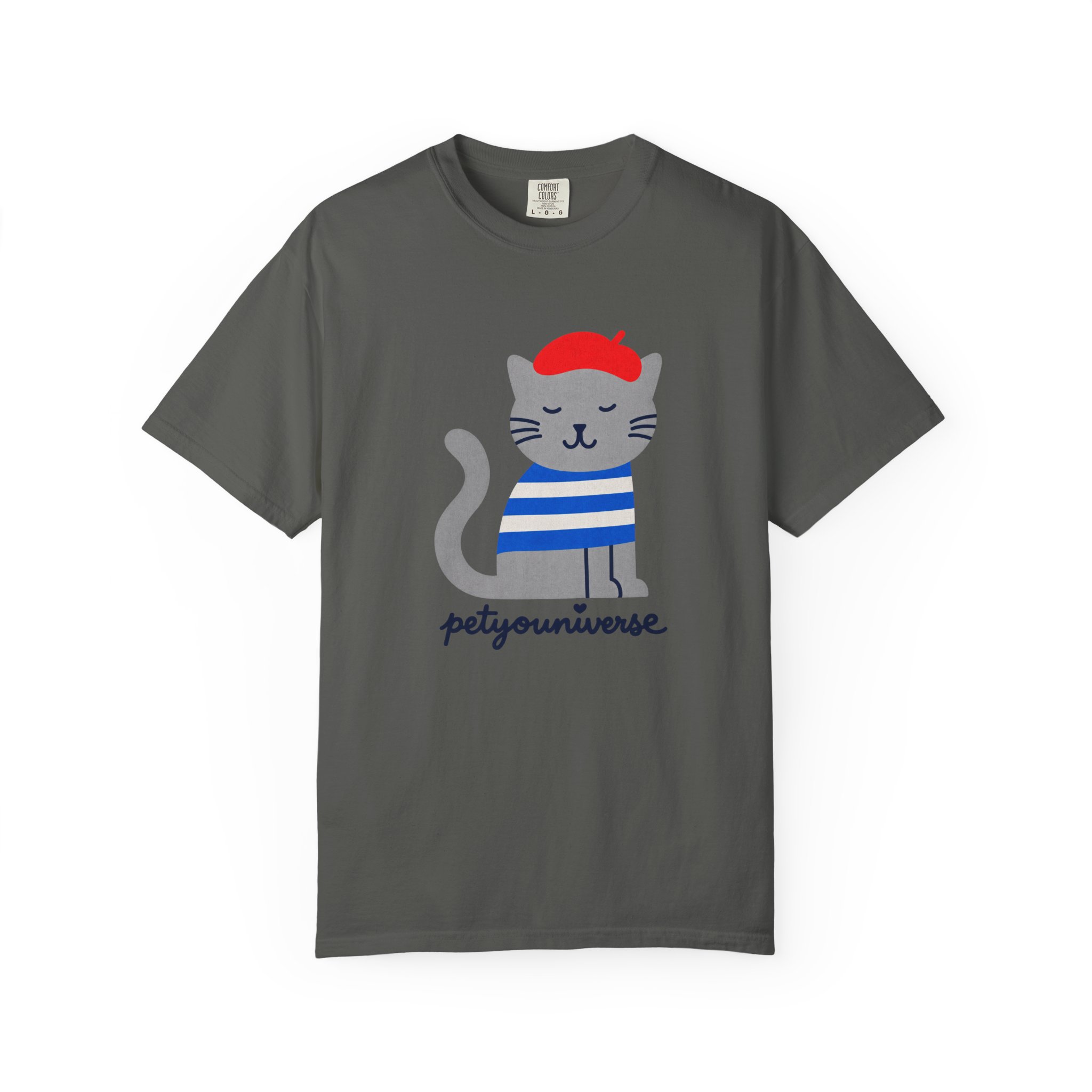 Cat Graphic T-Shirt — "petiyouniverse" Cute French Cat Tee - Image 37
