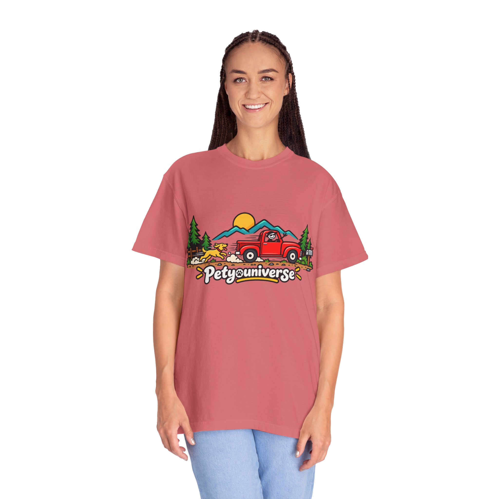 Petyuniverse Retro Truck & Dog Graphic T-Shirt - Image 104