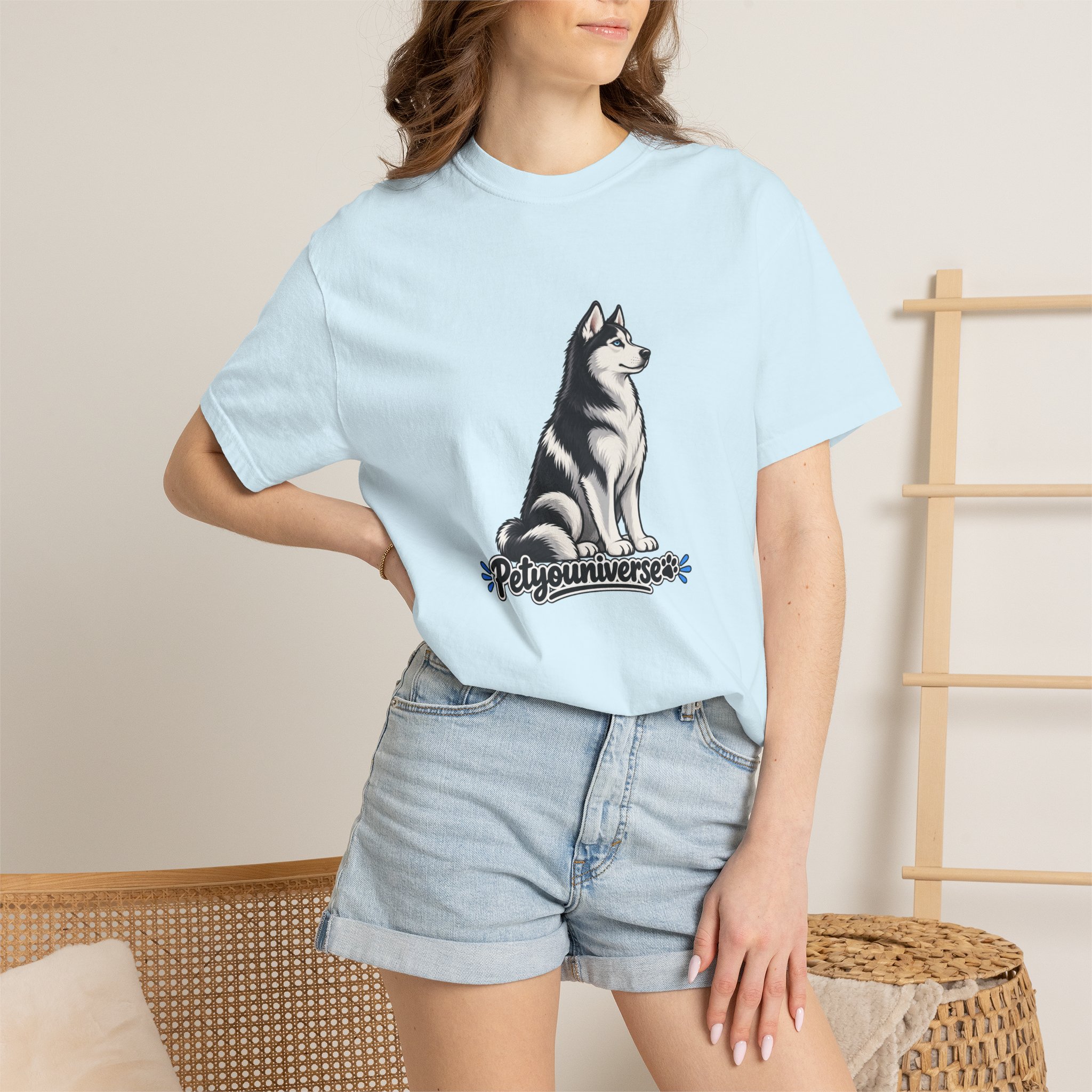 Husky Graphic T-Shirt — 'PetYoUniverse' Retro Dog Tee - Image 92