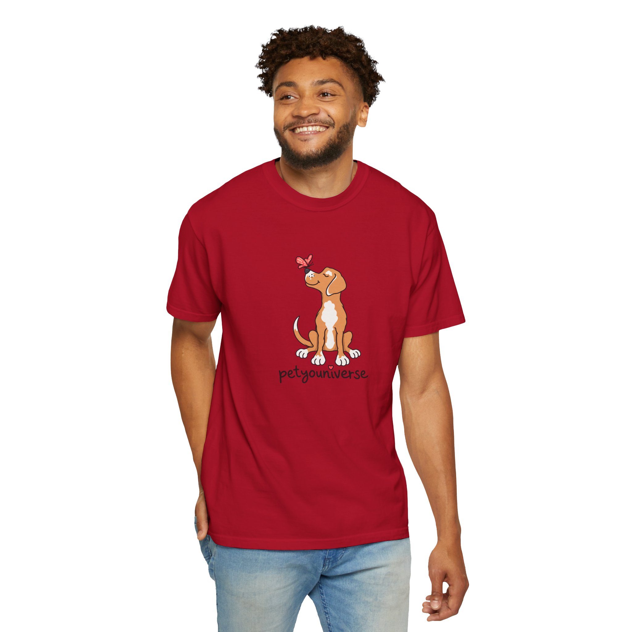 PetYoUniverse Cute Dog & Butterfly T‑Shirt - Image 133