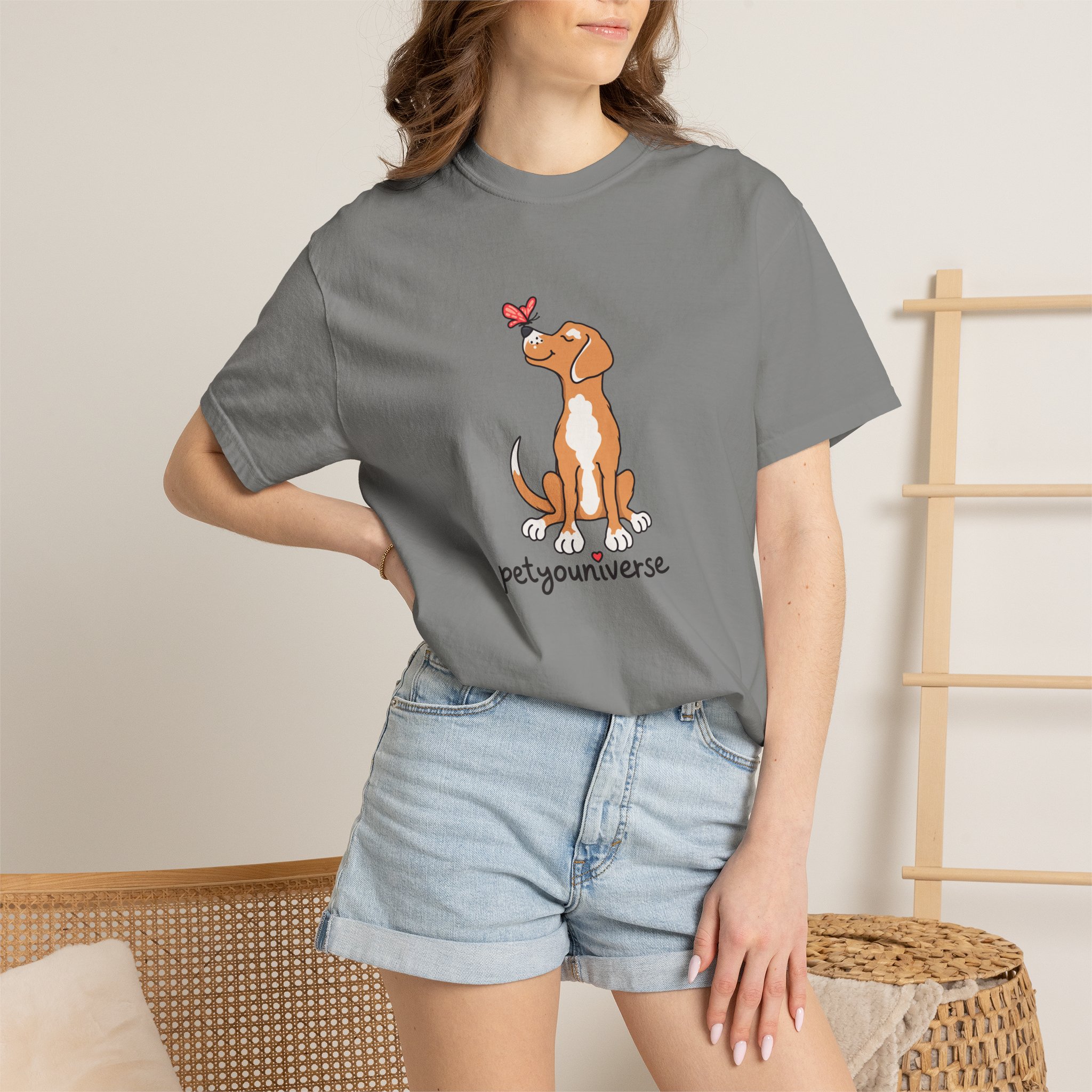 PetYoUniverse Cute Dog & Butterfly T‑Shirt - Image 74