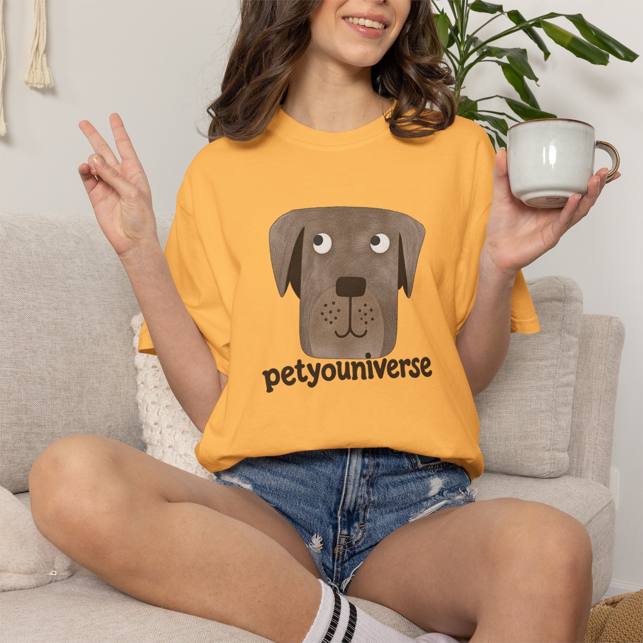 Dog Face Graphic T‑Shirt — "petyouniverse" Cute Pet Logo Tee - Image 21
