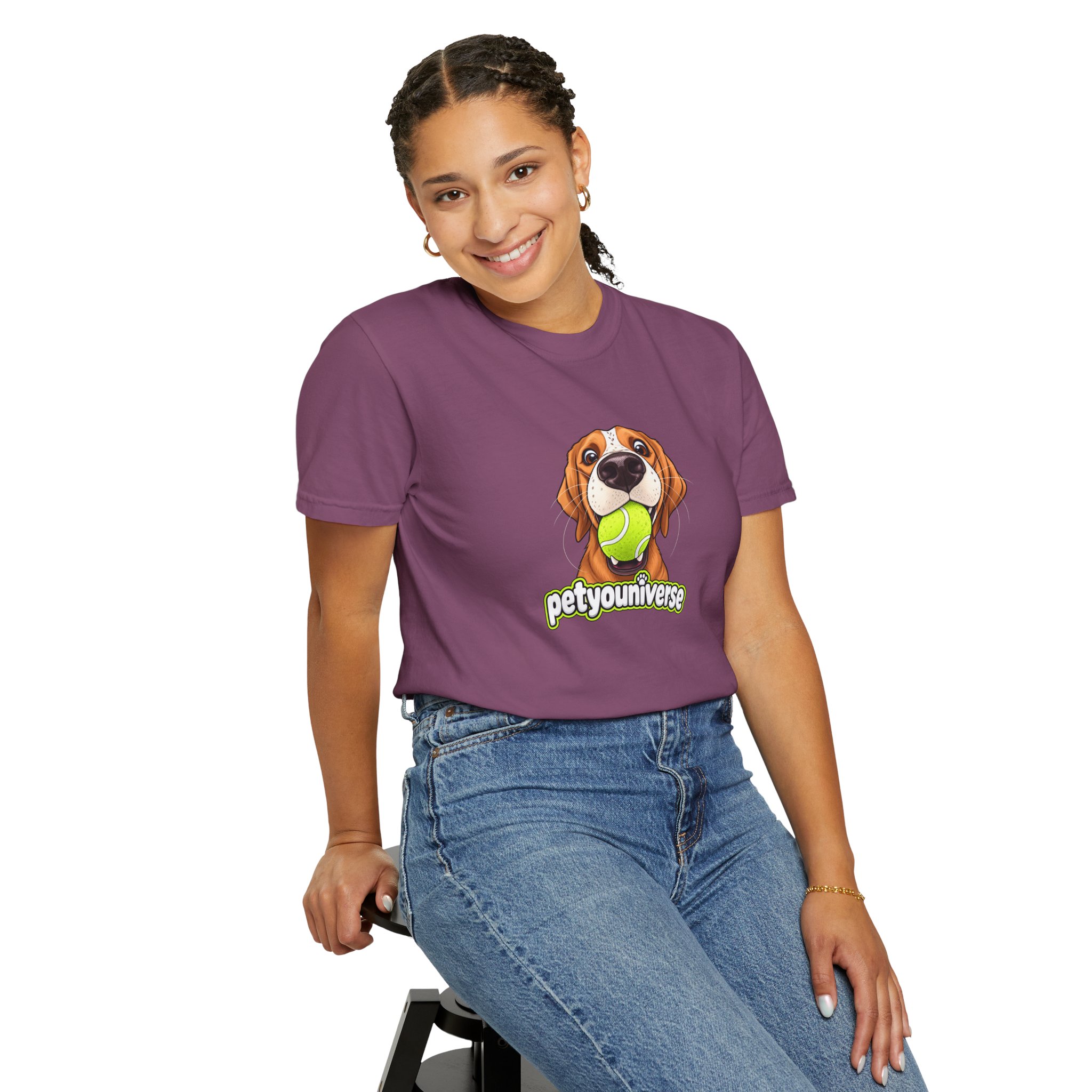 PetYoUniverse Tee — Cute Dog Holding Tennis Ball Graphic T‑Shirt - Image 114