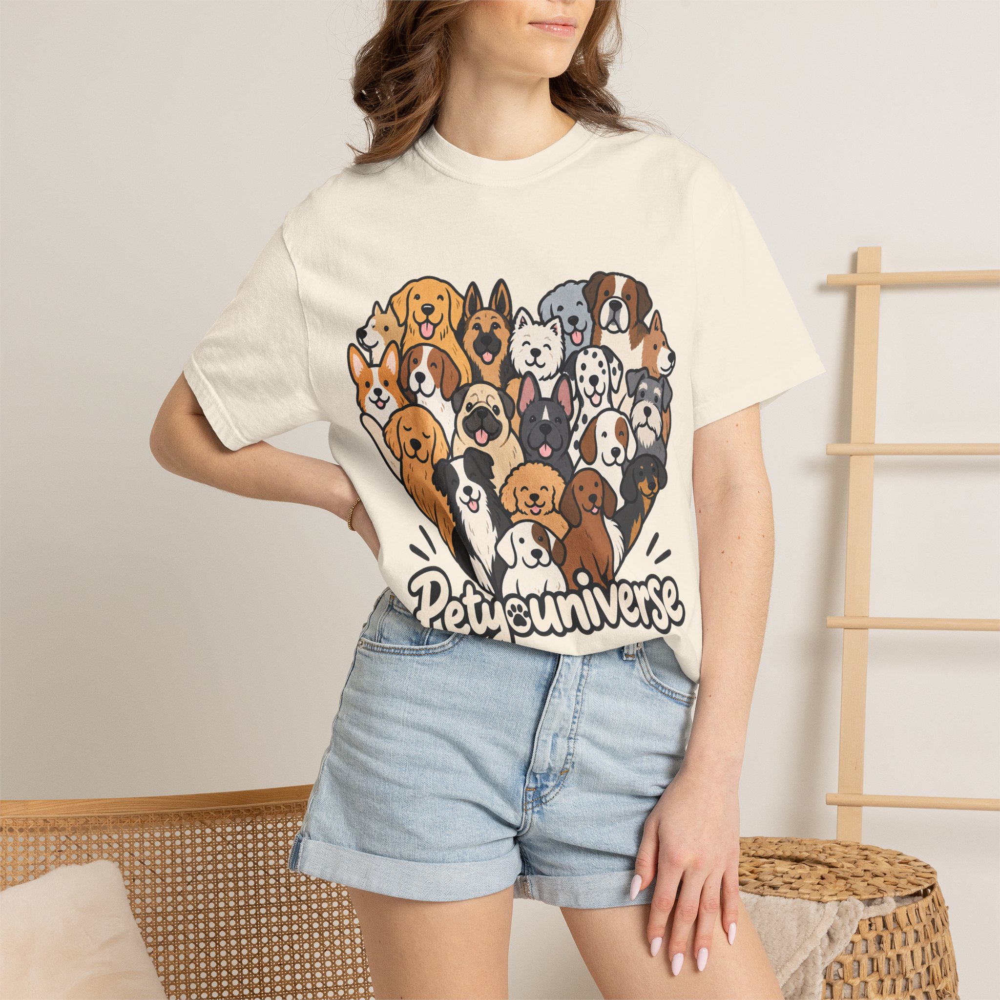 Dog Lover Cartoon T-Shirt — "Pety Universe" Graphic Tee - Image 22