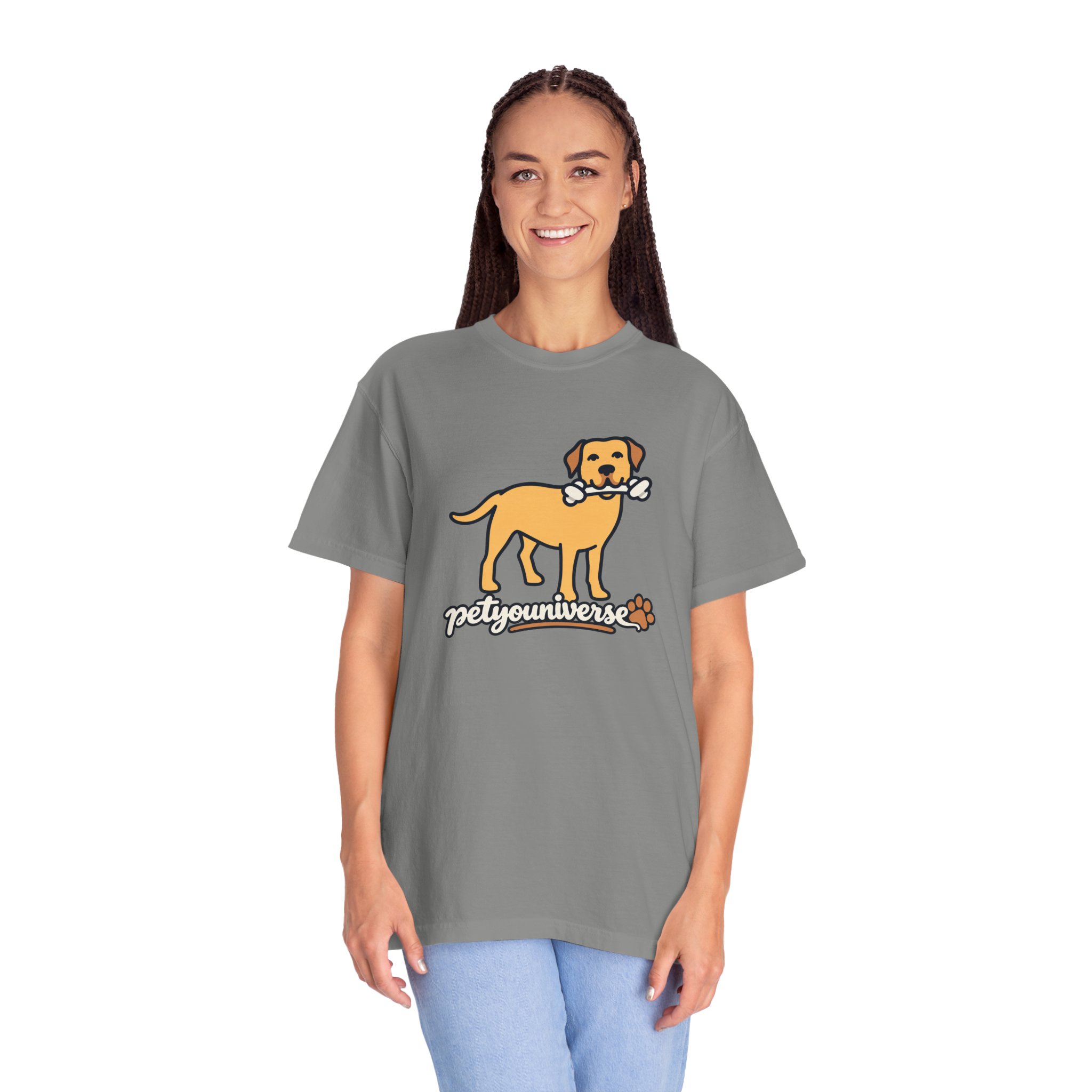 Dog Bone Graphic T-Shirt — "PetYoUniverse" Puppy Tee - Image 95