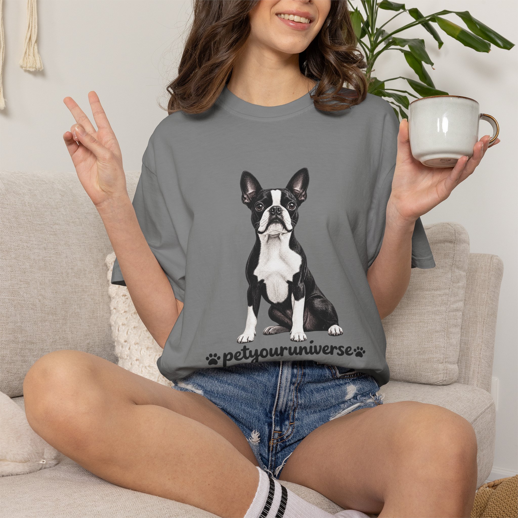 Boston Terrier Graphic T-Shirt — "PetYoUniverse" Dog Lover Tee - Image 39