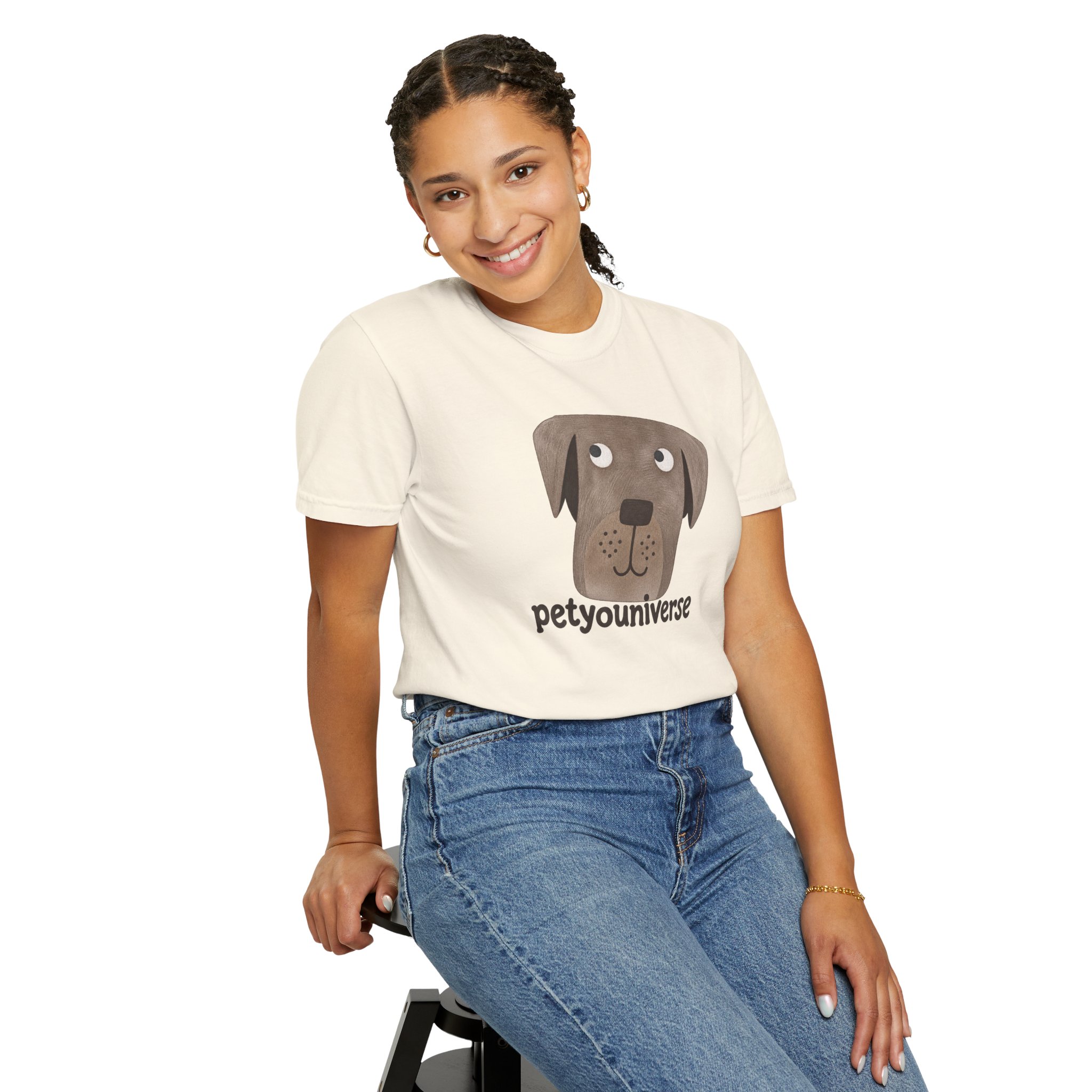 Dog Face Graphic T‑Shirt — "petyouniverse" Cute Pet Logo Tee - Image 15