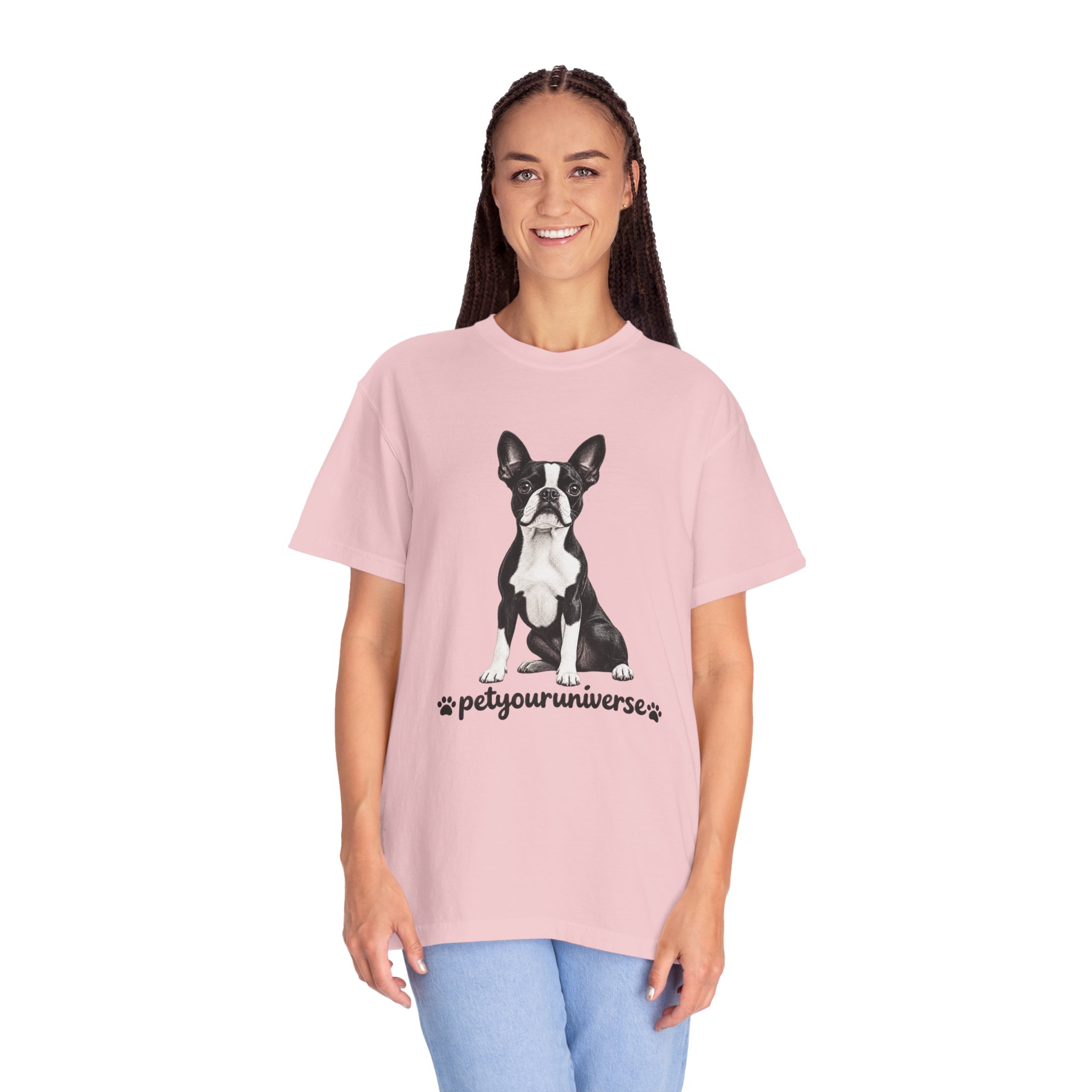 Boston Terrier Graphic T-Shirt — "PetYoUniverse" Dog Lover Tee - Image 122