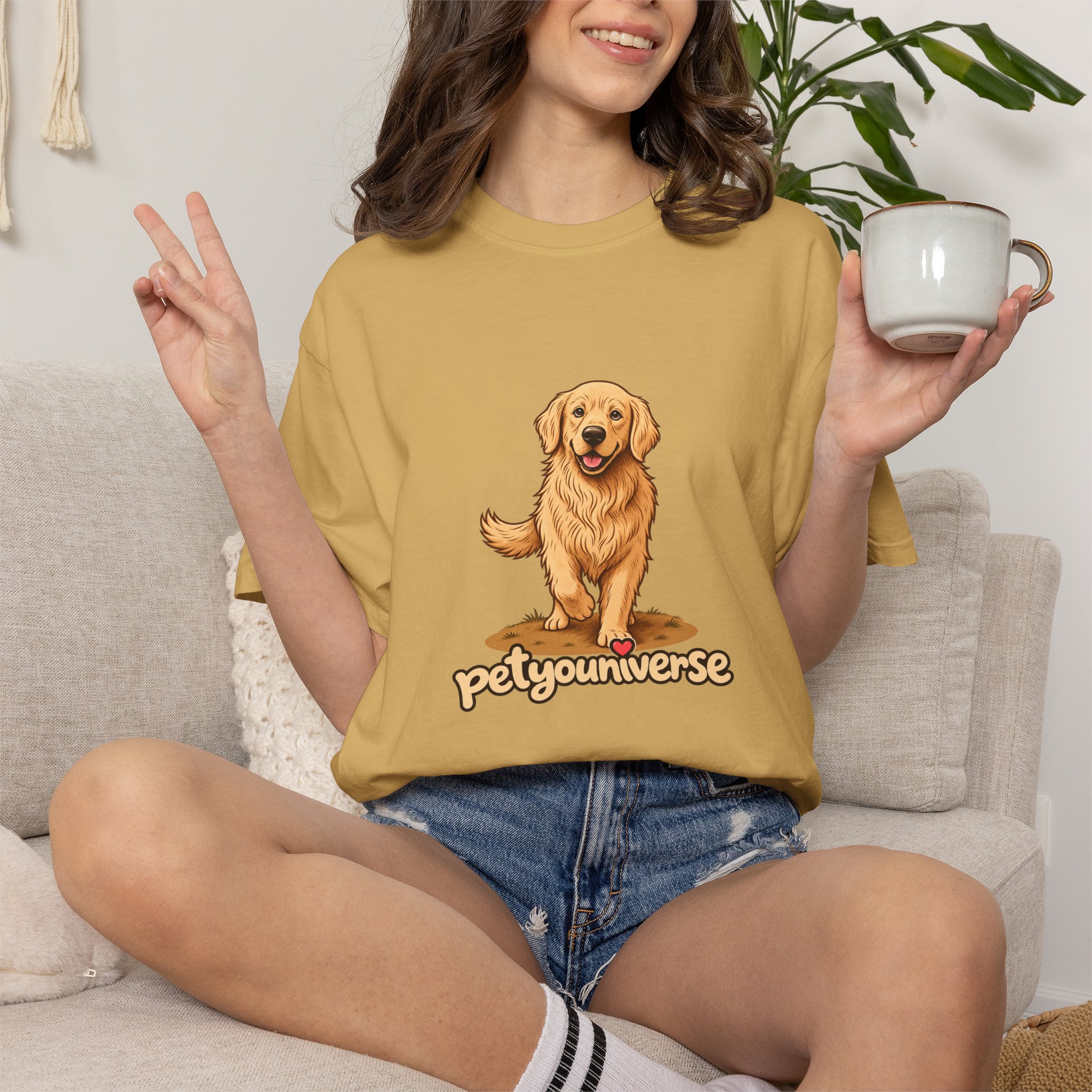 Golden Retriever Graphic T-Shirt — "PetYoUniverse" Cute Dog Tee - Image 21