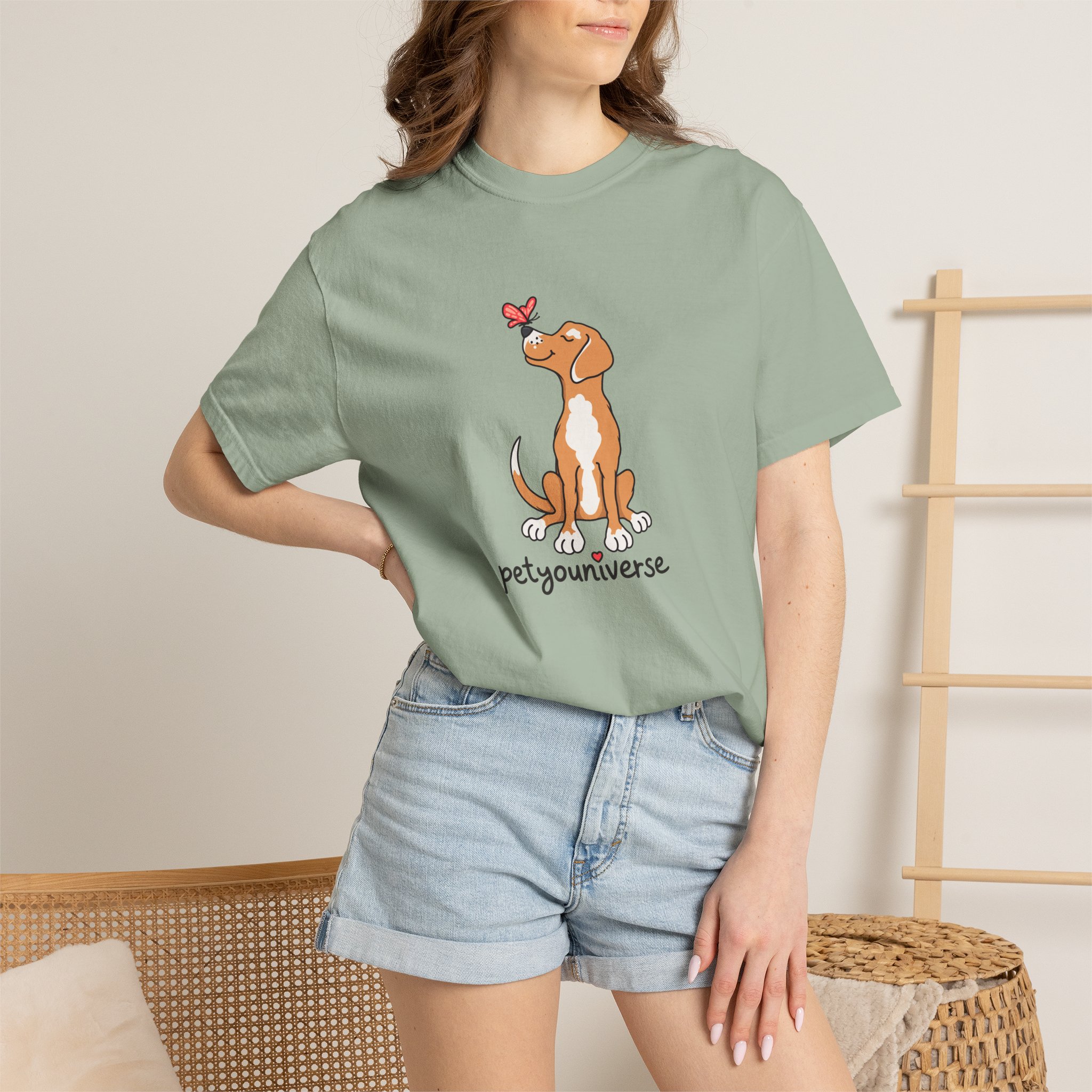 PetYoUniverse Cute Dog & Butterfly T‑Shirt - Image 47