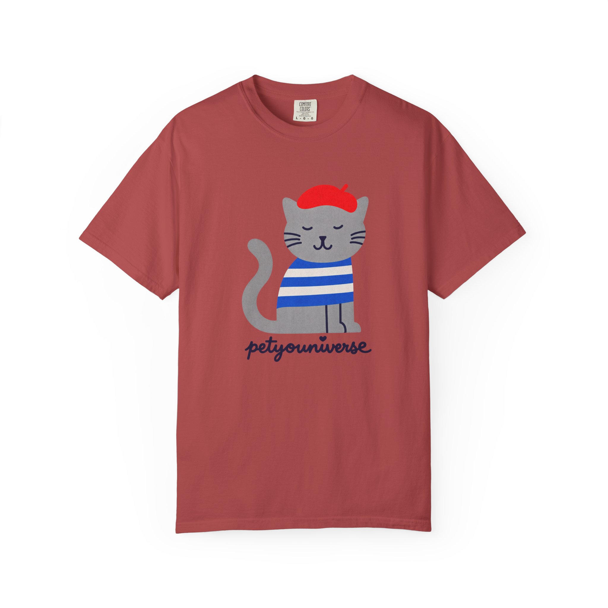 Cat Graphic T-Shirt — "petiyouniverse" Cute French Cat Tee - Image 127