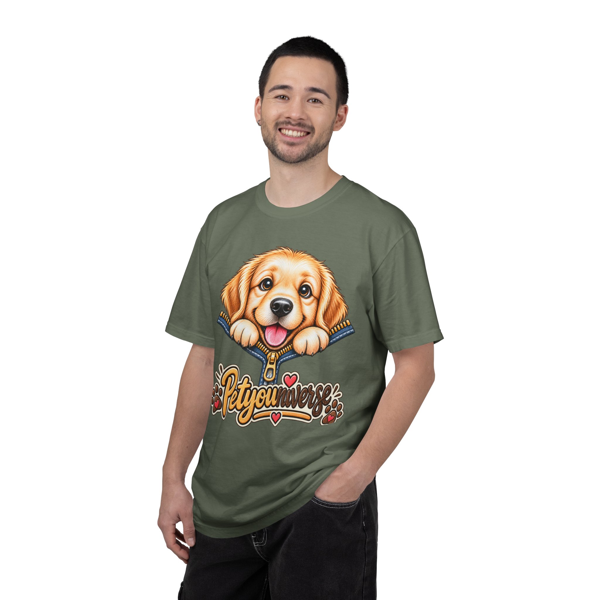 Golden Retriever Puppy "PetYoUniverse" T-Shirt - Image 67