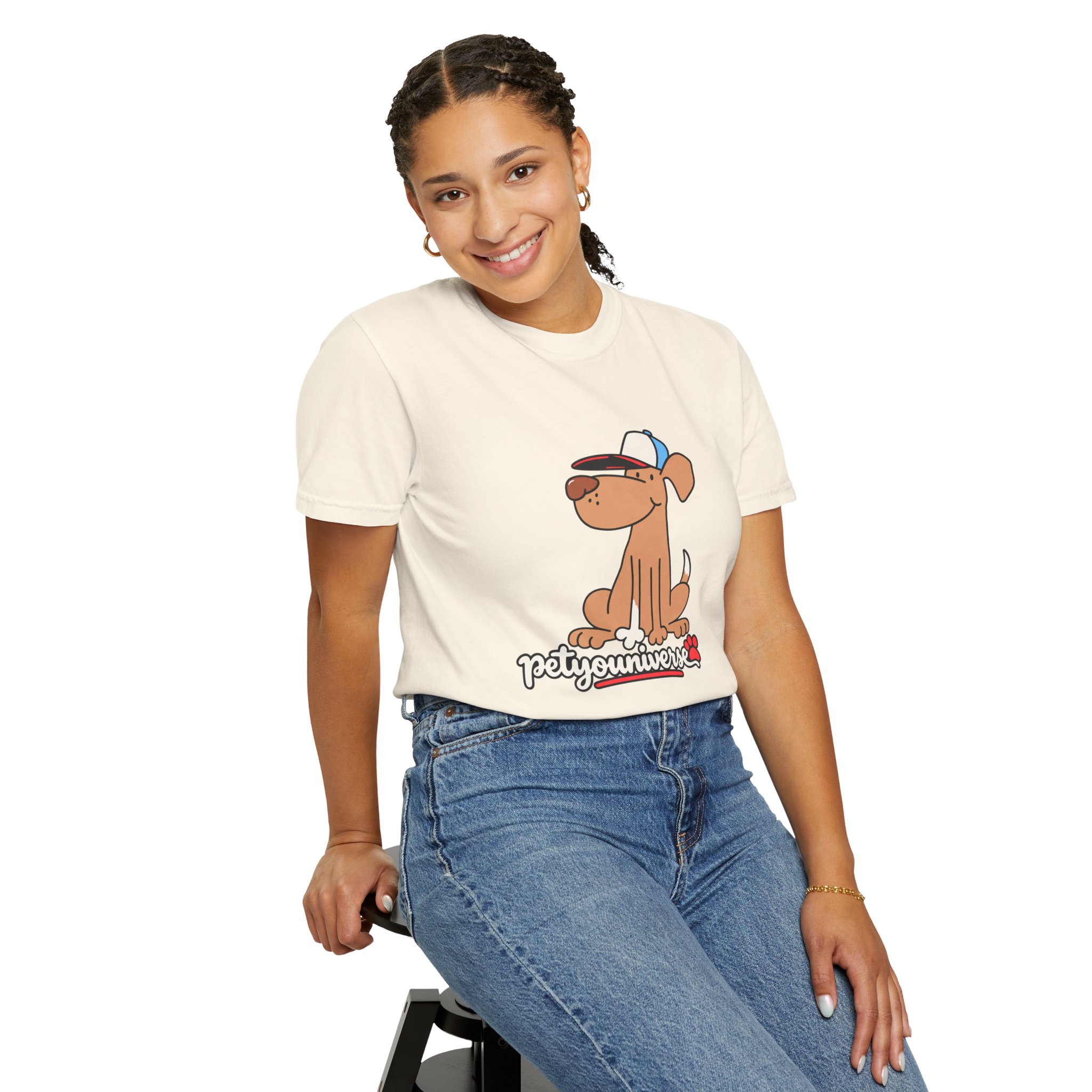 Dog Cartoon Tee — "PetYoUniverse" Puppy Graphic T-Shirt - Image 15