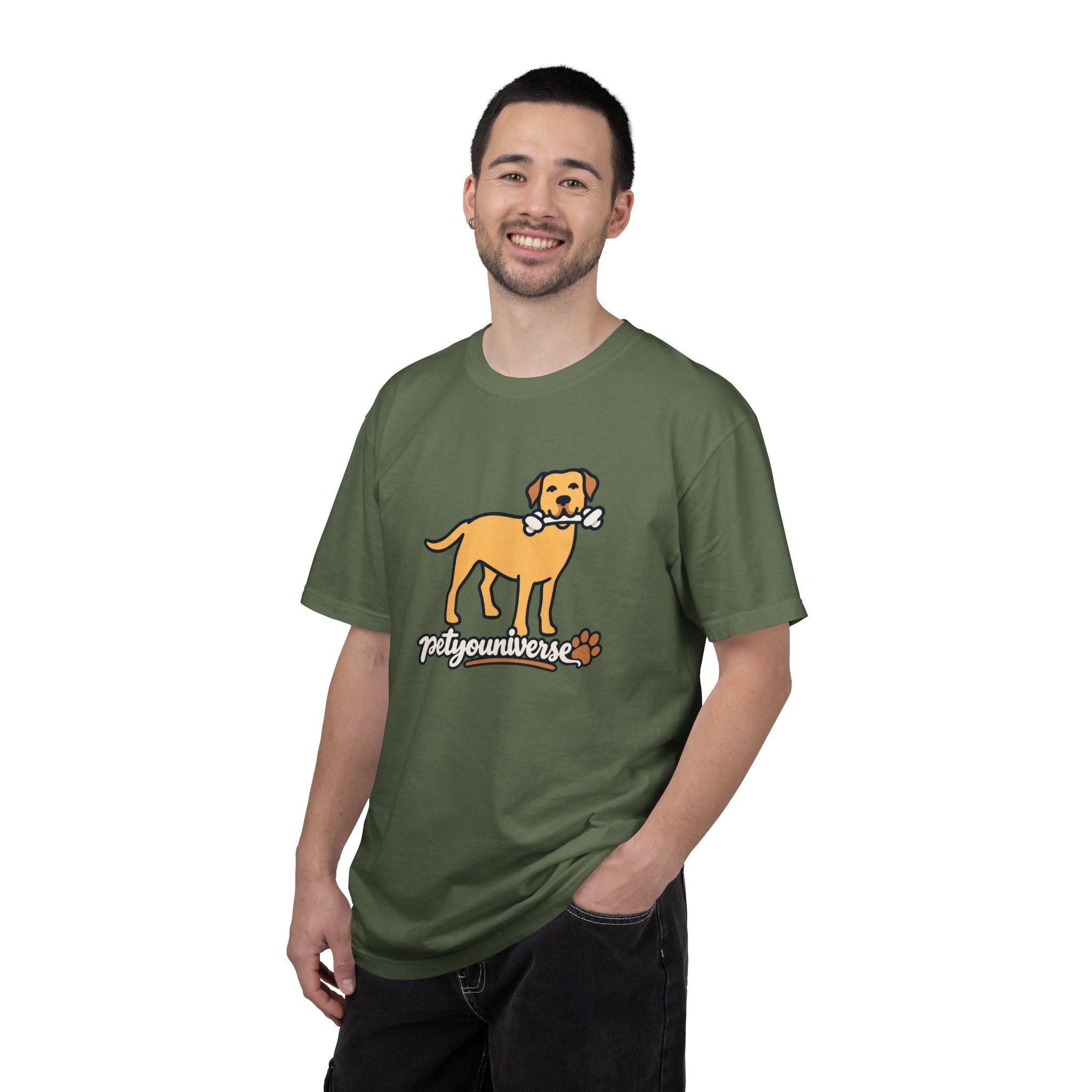 Dog Bone Graphic T-Shirt — "PetYoUniverse" Puppy Tee - Image 58