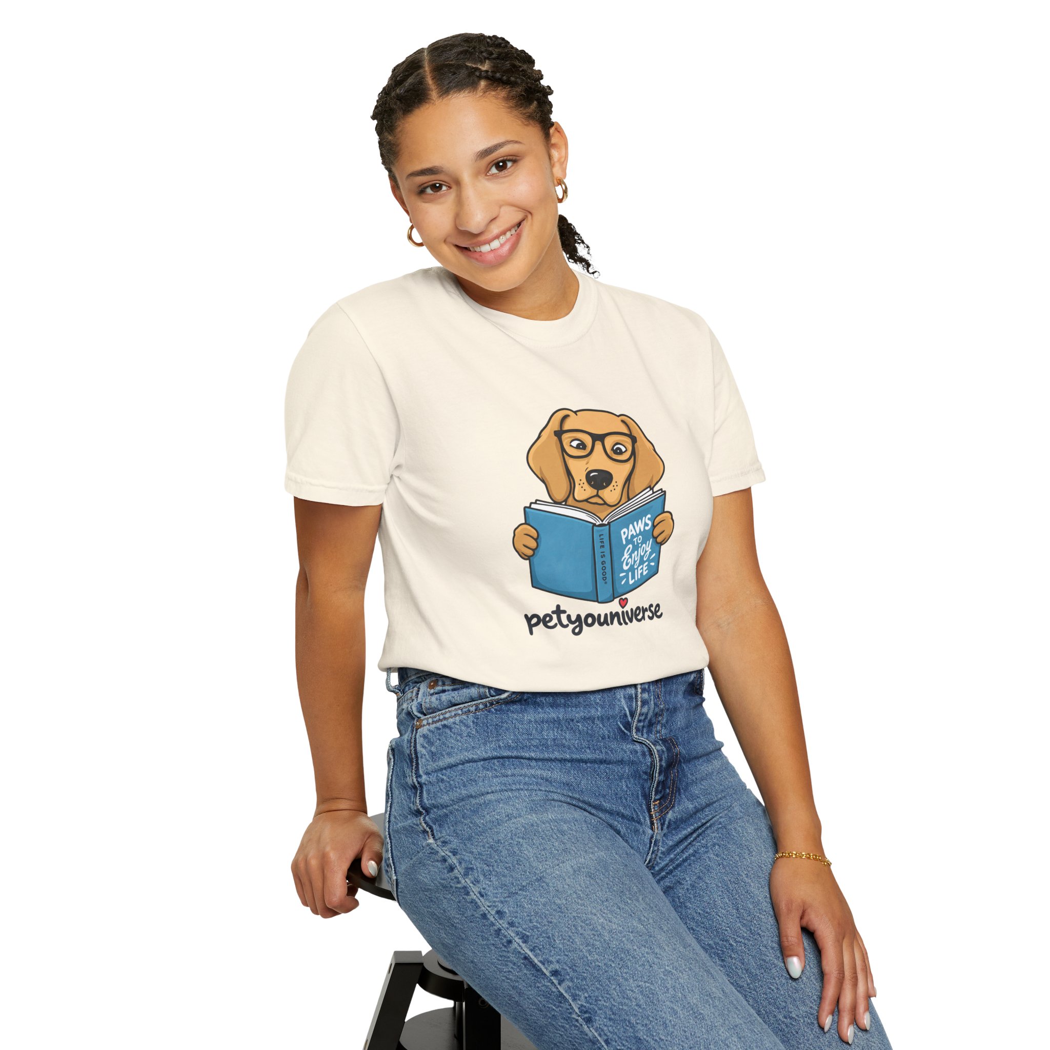 Dog Reading T-Shirt — "Paws & Books" Cute Booklover Pup Tee - Image 6