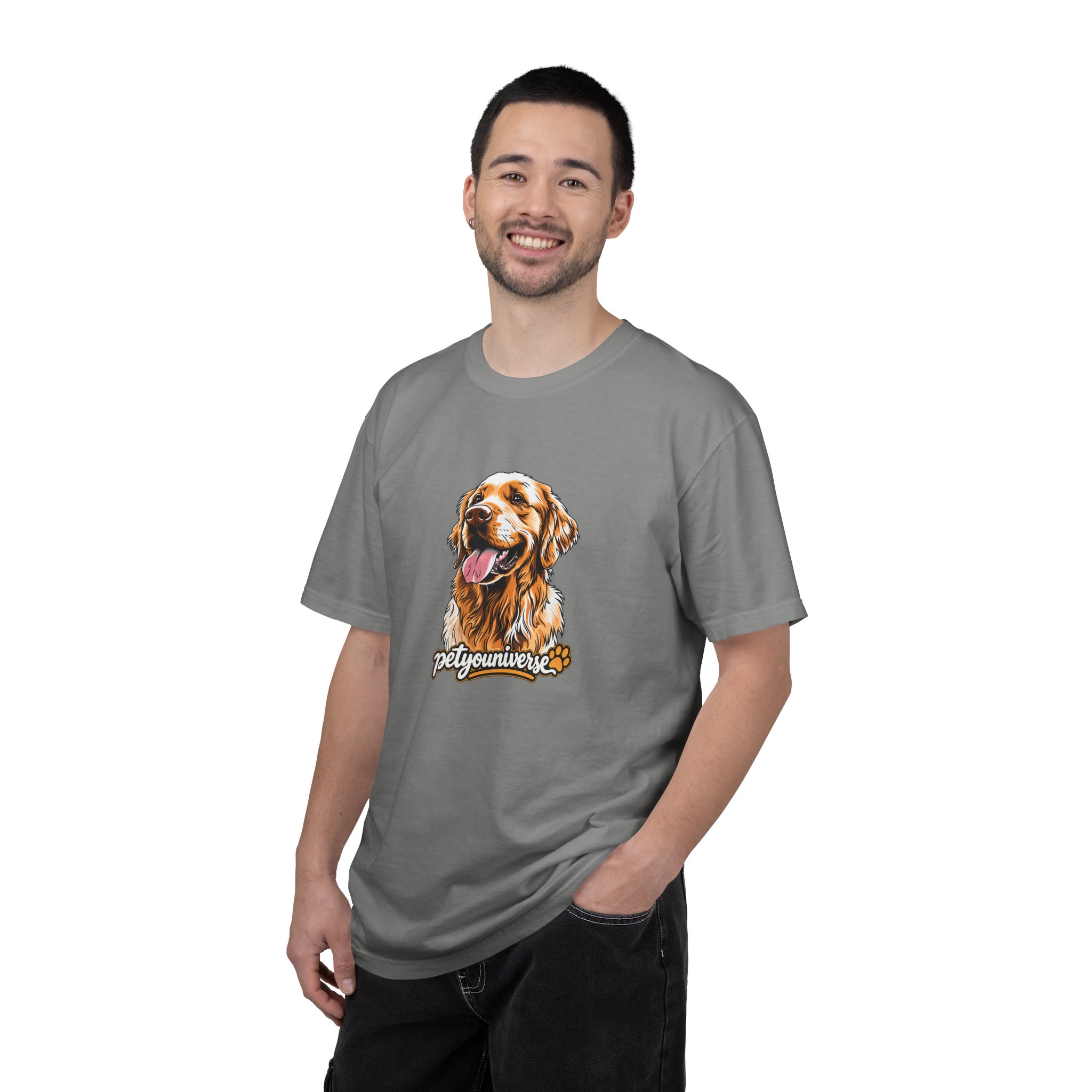 Dog Lover T-Shirt — Golden Retriever Portrait "PetYoUniverse" Graphic - Image 103