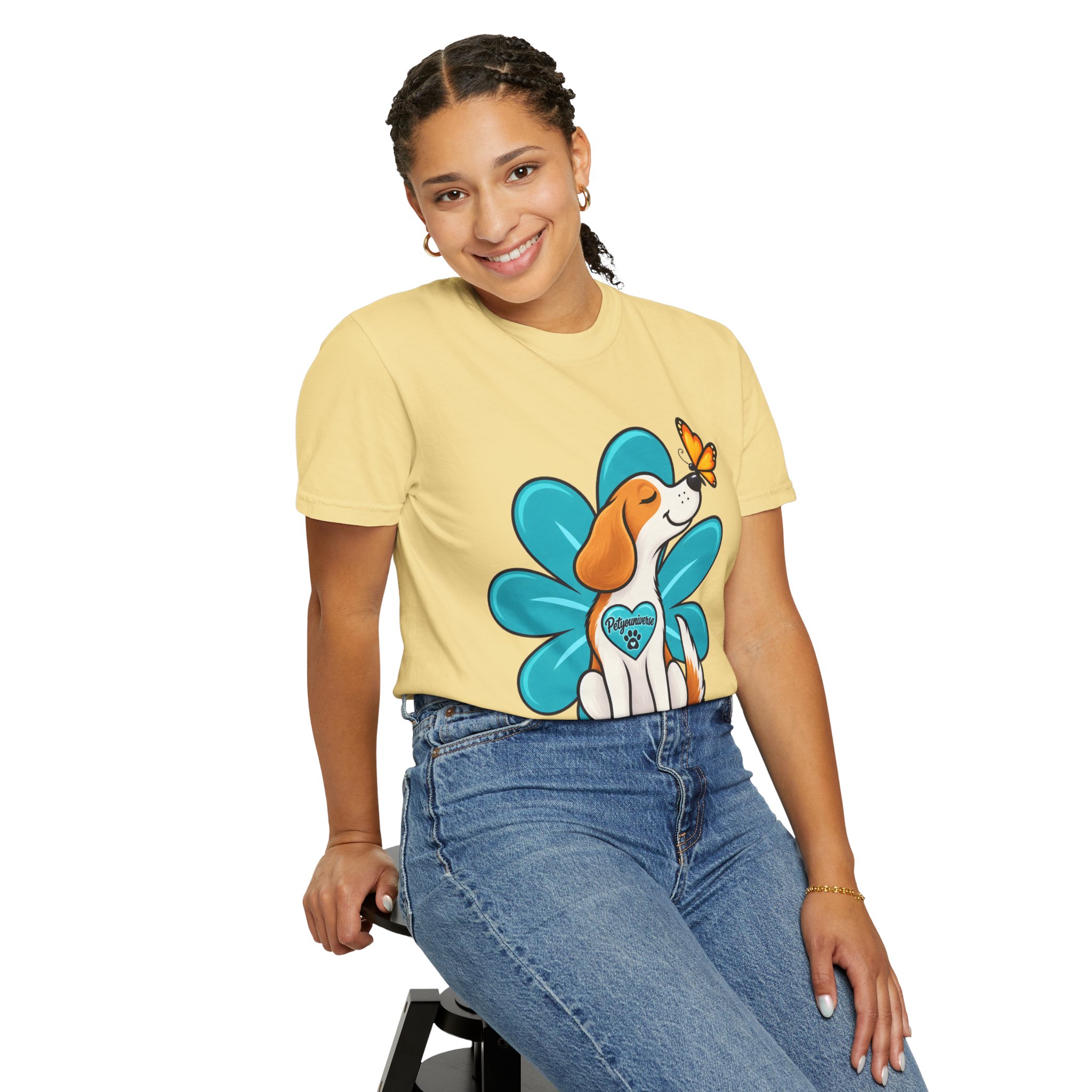 Beagle & Butterfly Graphic T-Shirt - Image 68
