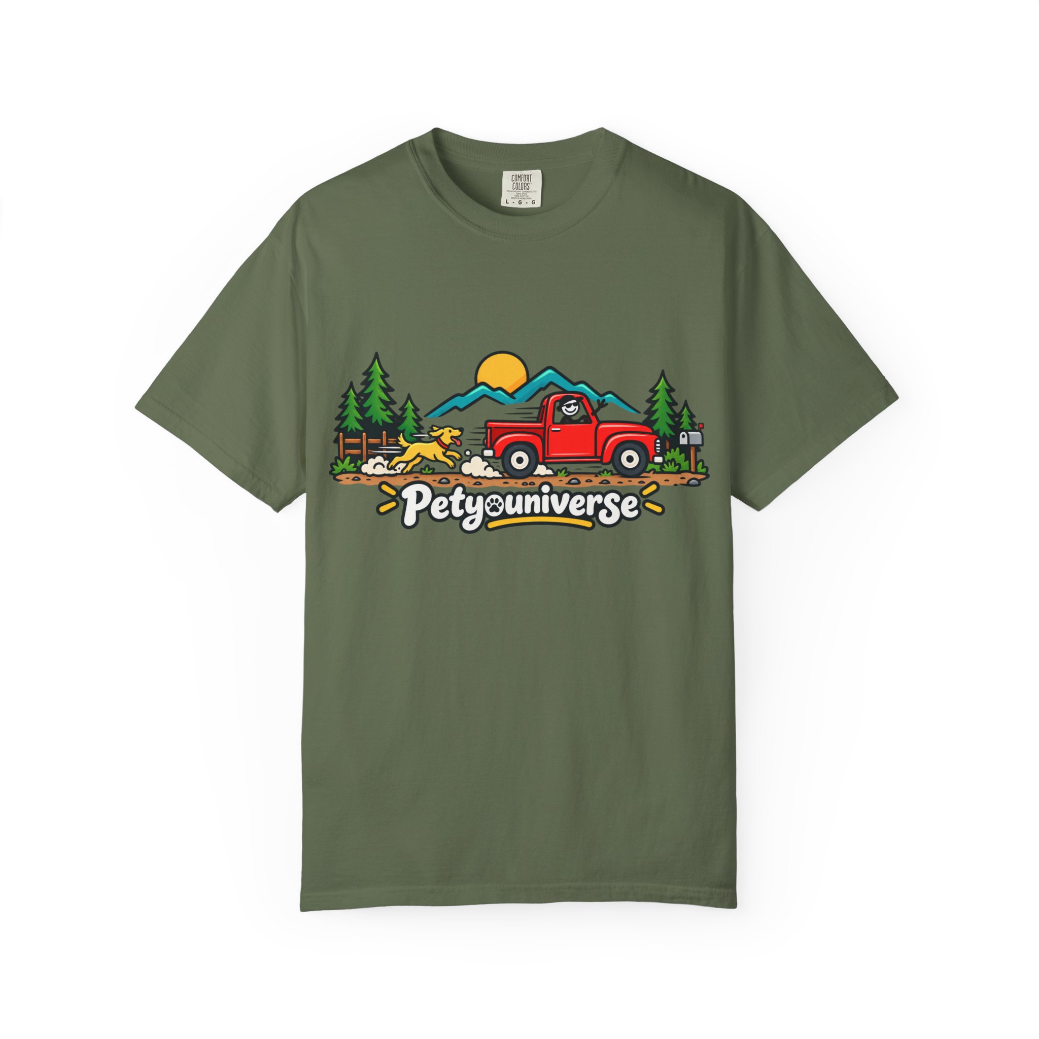 Petyuniverse Retro Truck & Dog Graphic T-Shirt - Image 37