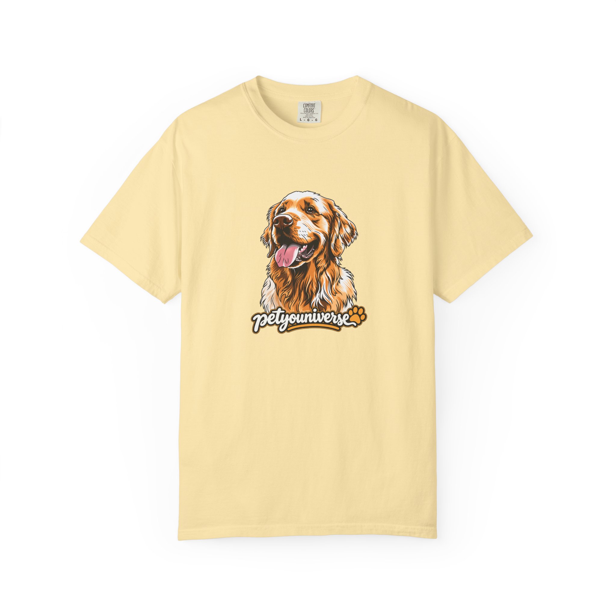 Dog Lover T-Shirt — Golden Retriever Portrait "PetYoUniverse" Graphic - Image 10
