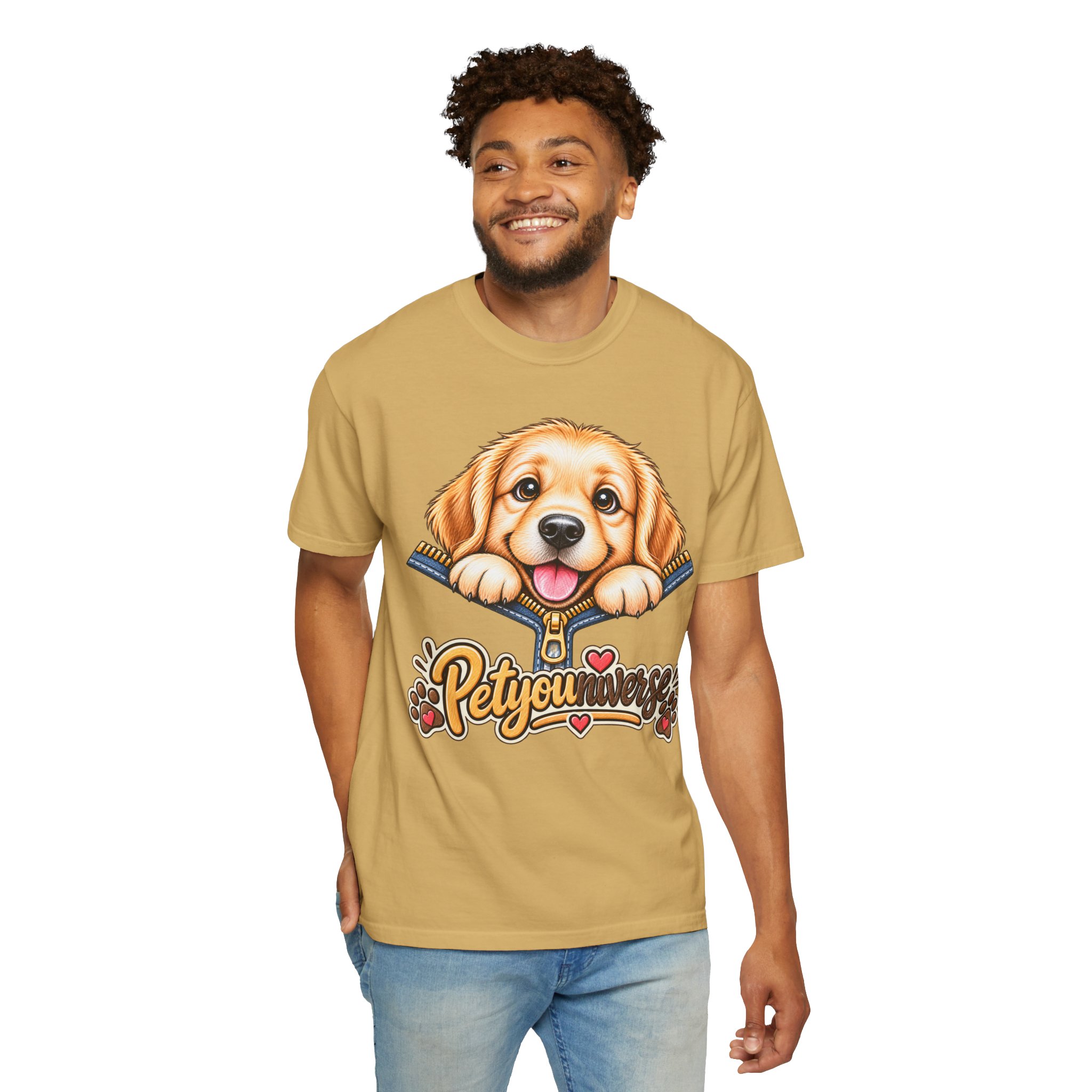 Golden Retriever Puppy "PetYoUniverse" T-Shirt - Image 25