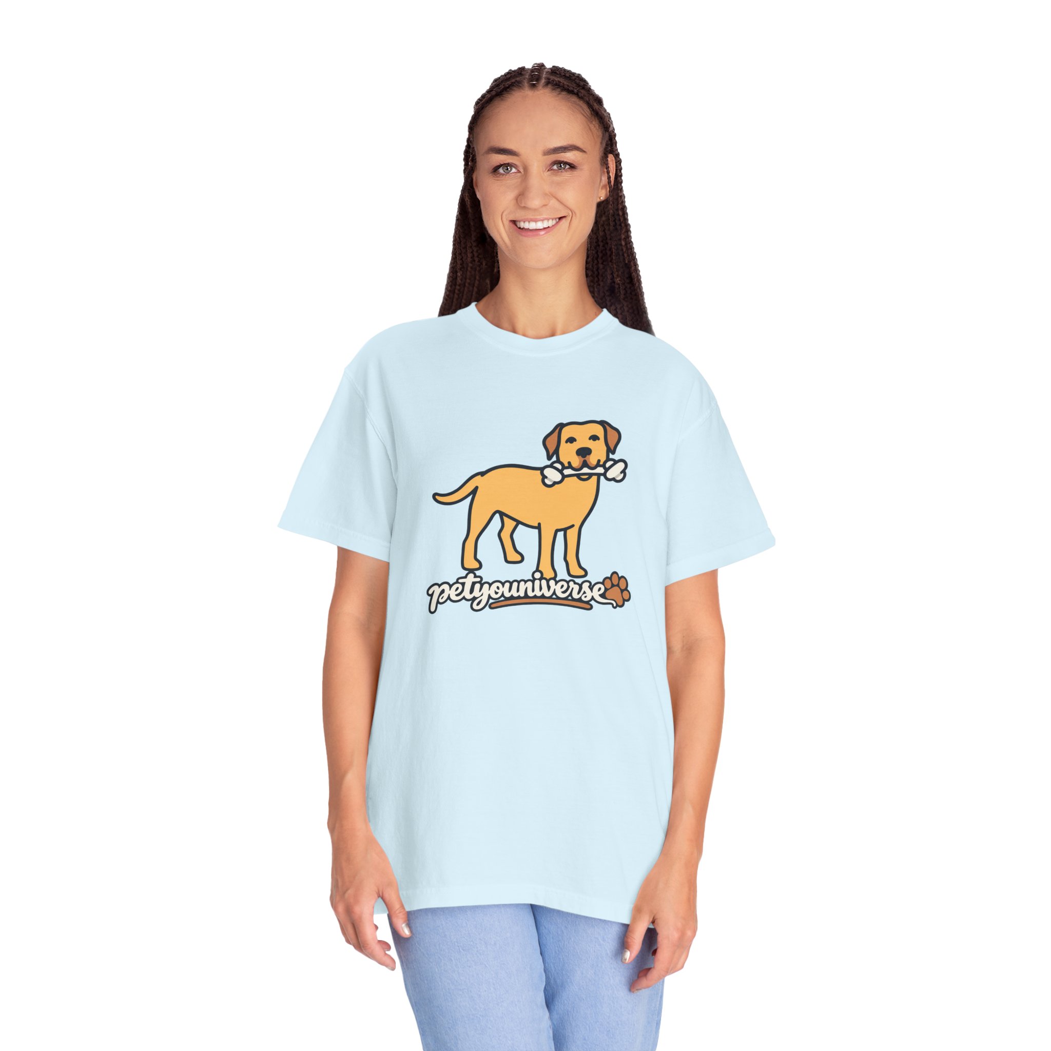 Dog Bone Graphic T-Shirt — "PetYoUniverse" Puppy Tee - Image 86